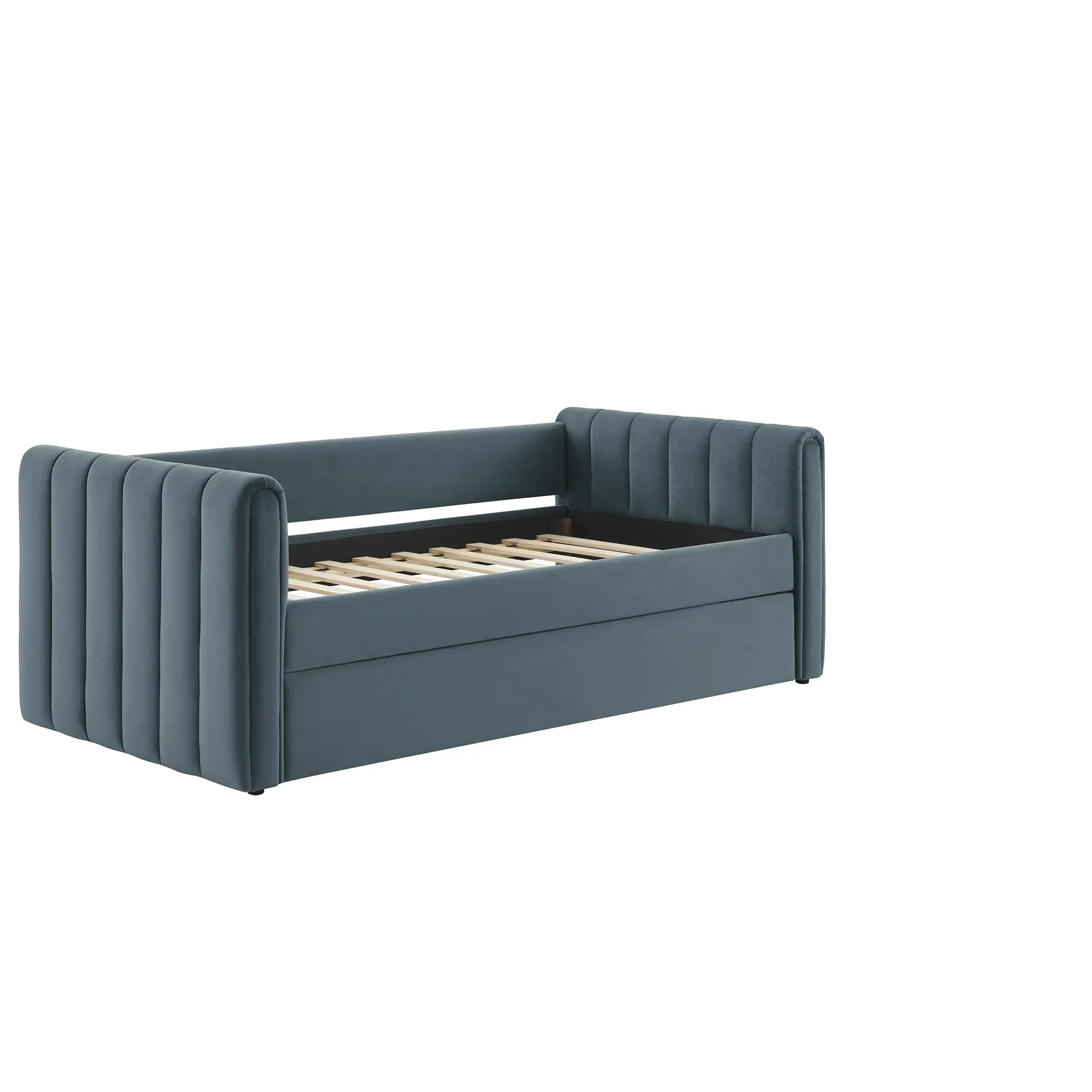 Veyla Channel Tufted Performance Velvet Twin Daybed With Trundle by Modway - Image 4