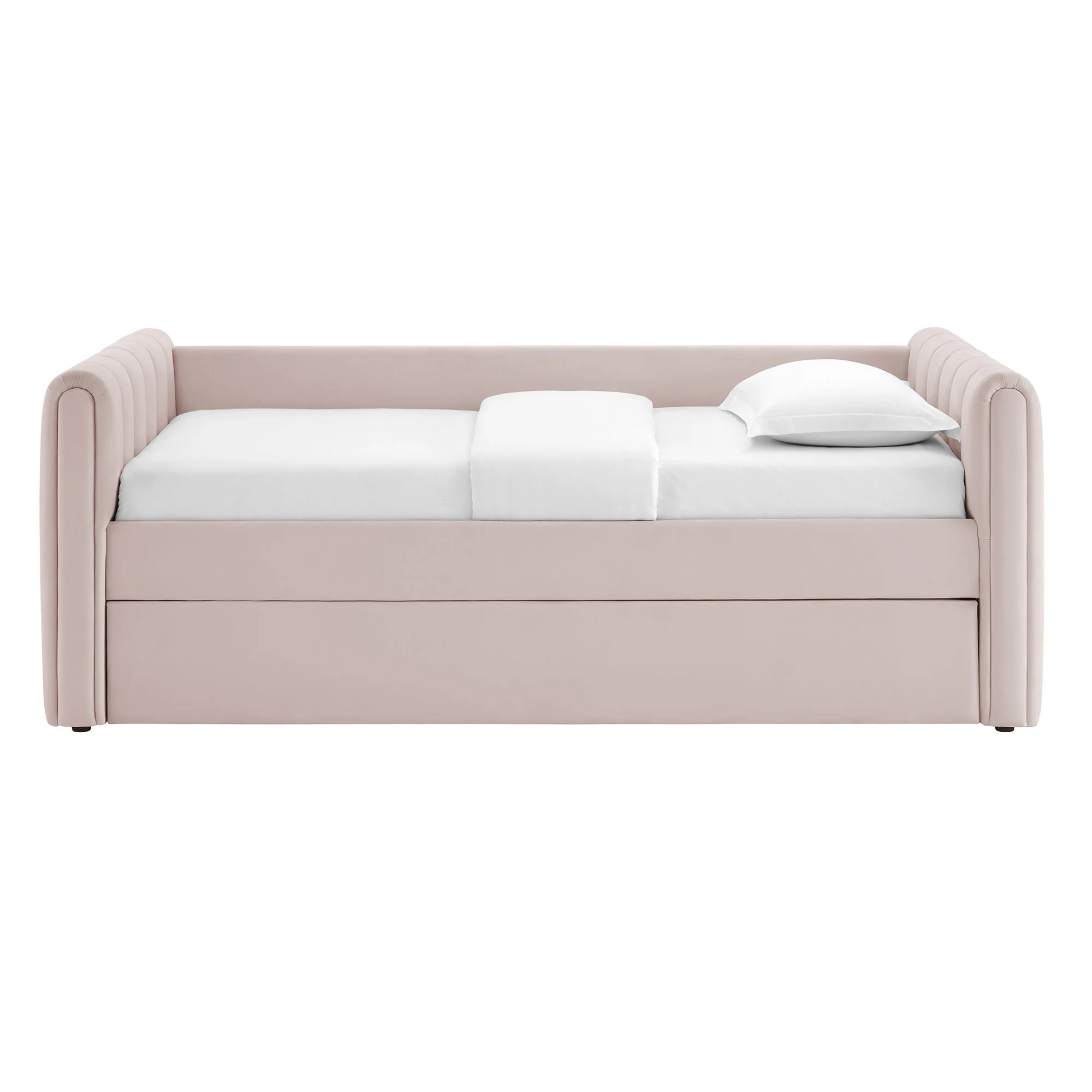 Veyla Channel Tufted Performance Velvet Twin Daybed With Trundle by Modway - Image 42