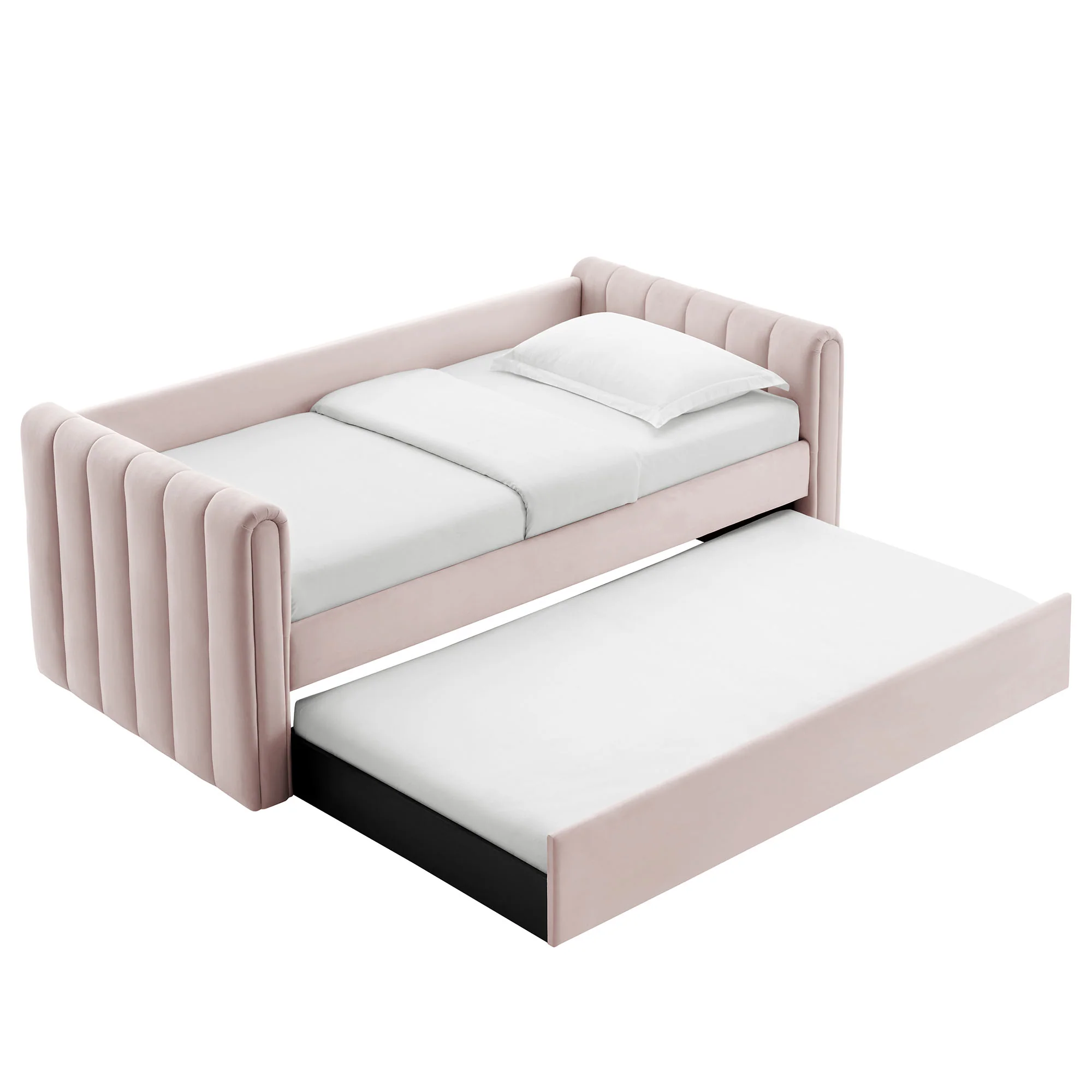 Veyla Channel Tufted Performance Velvet Twin Daybed With Trundle by Modway - Image 43