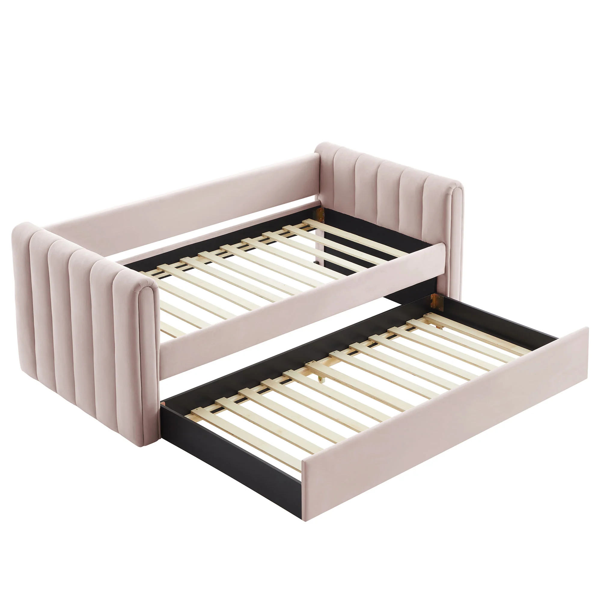 Veyla Channel Tufted Performance Velvet Twin Daybed With Trundle by Modway - Image 44