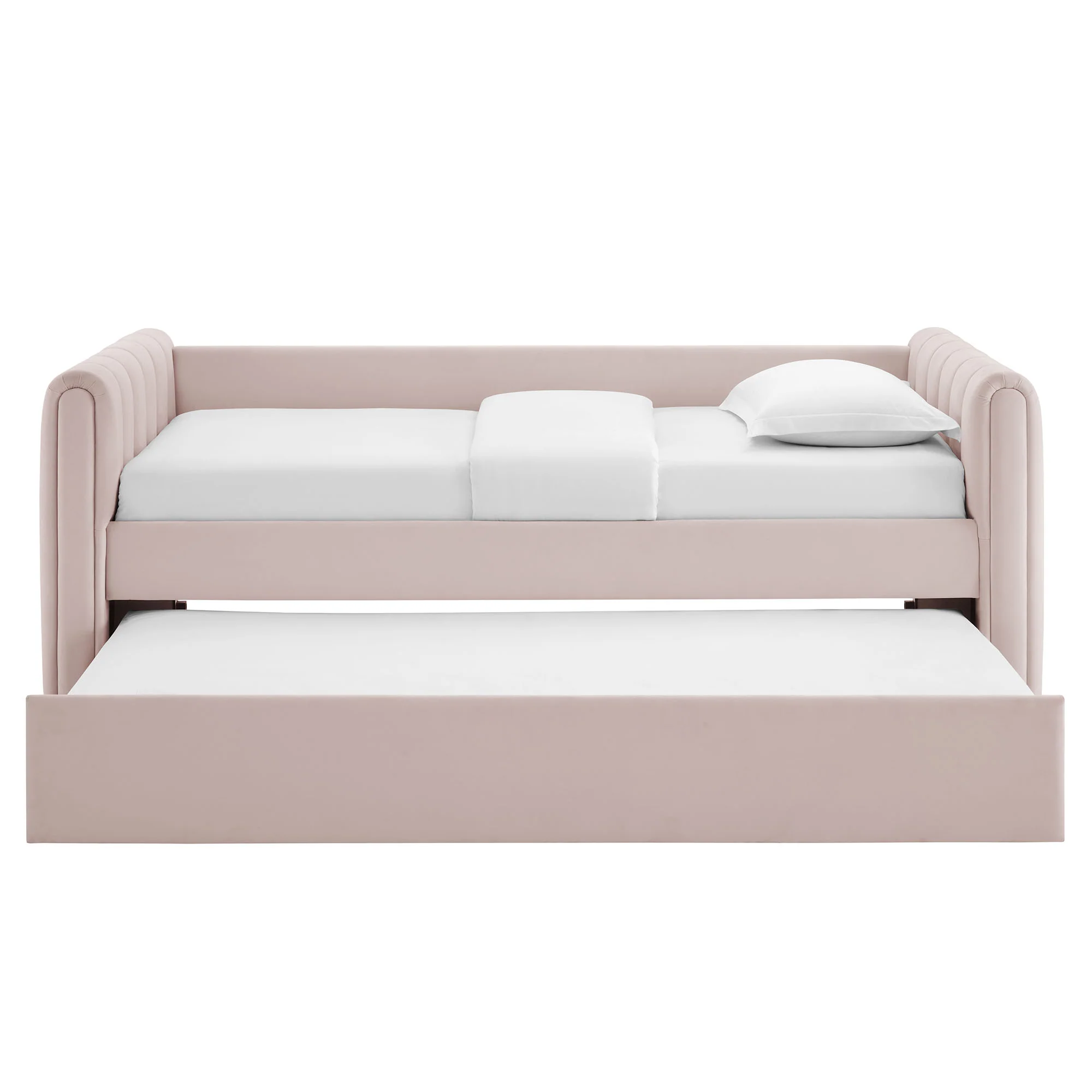 Veyla Channel Tufted Performance Velvet Twin Daybed With Trundle by Modway - Image 45