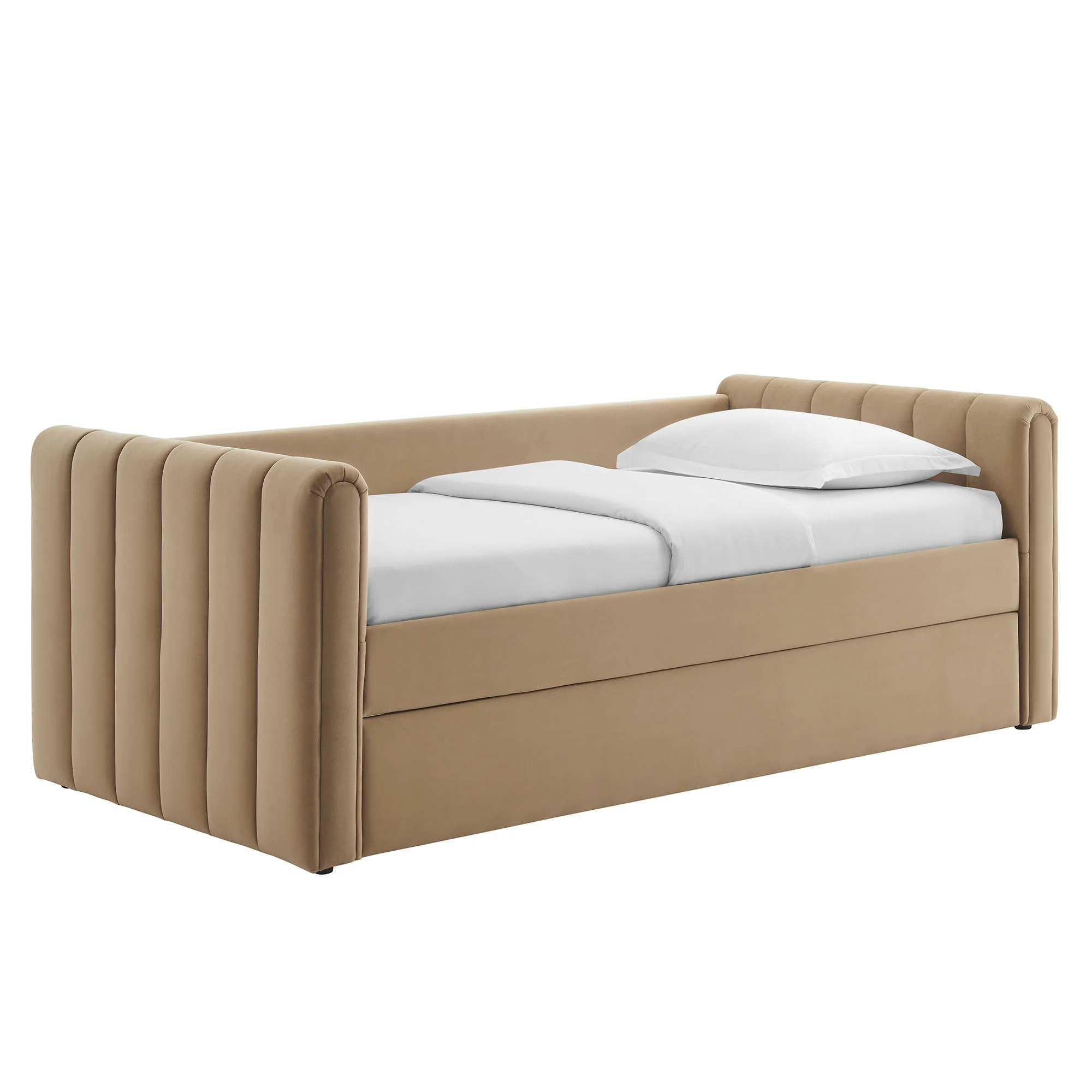 Veyla Channel Tufted Performance Velvet Twin Daybed With Trundle by Modway - Image 49