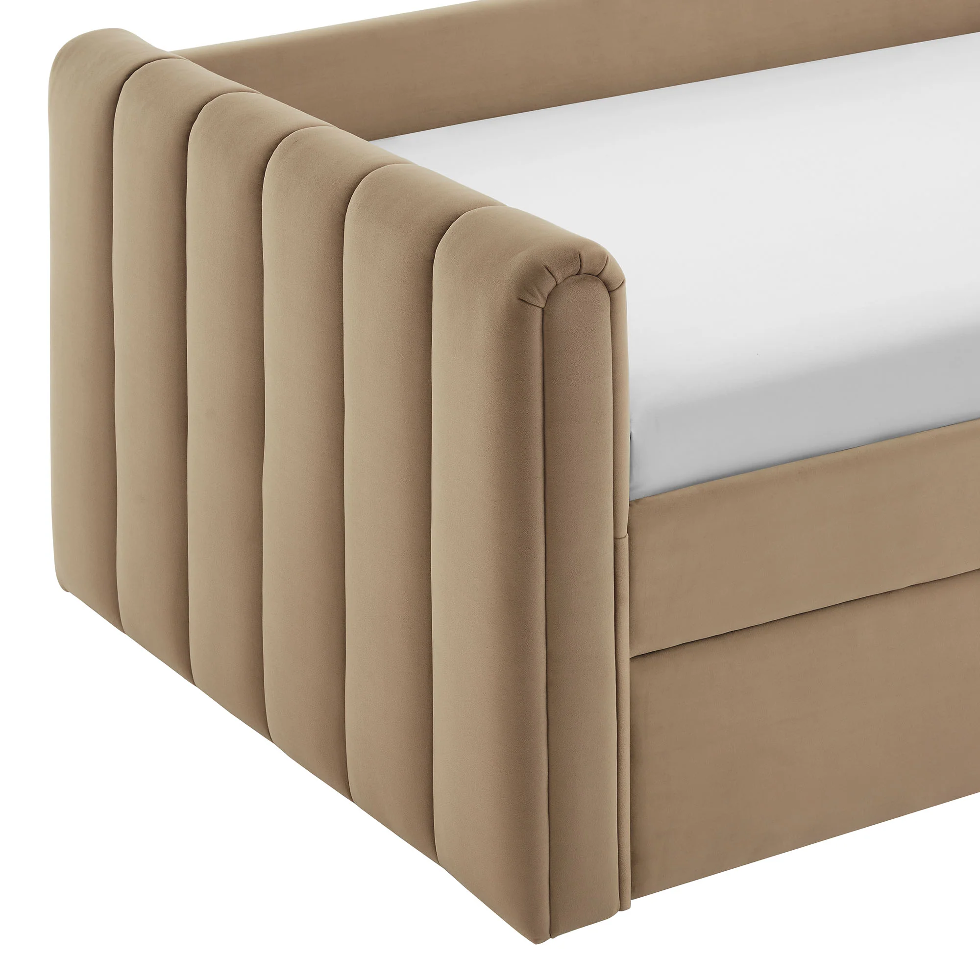 Veyla Channel Tufted Performance Velvet Twin Daybed With Trundle by Modway - Image 50