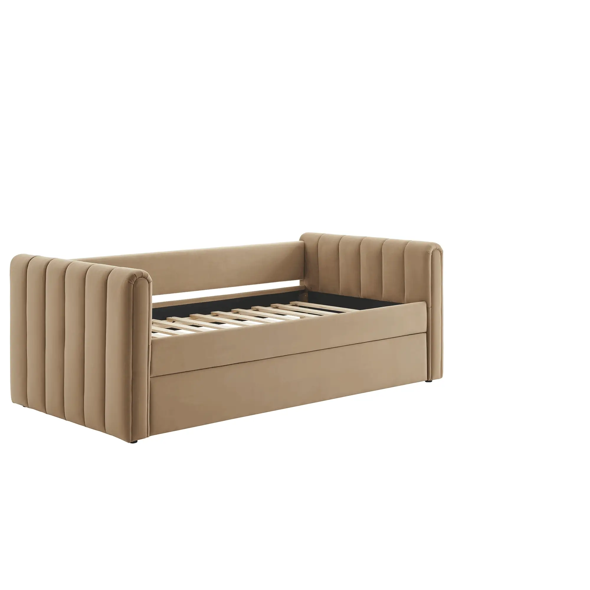 Veyla Channel Tufted Performance Velvet Twin Daybed With Trundle by Modway - Image 51