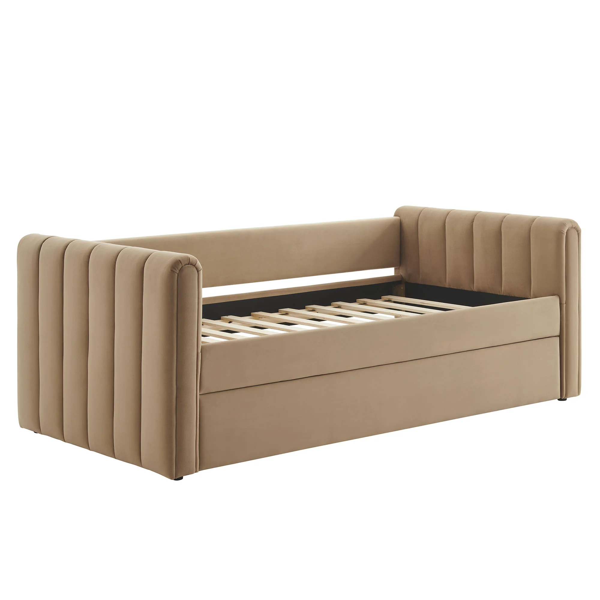 Veyla Channel Tufted Performance Velvet Twin Daybed With Trundle by Modway - Image 55