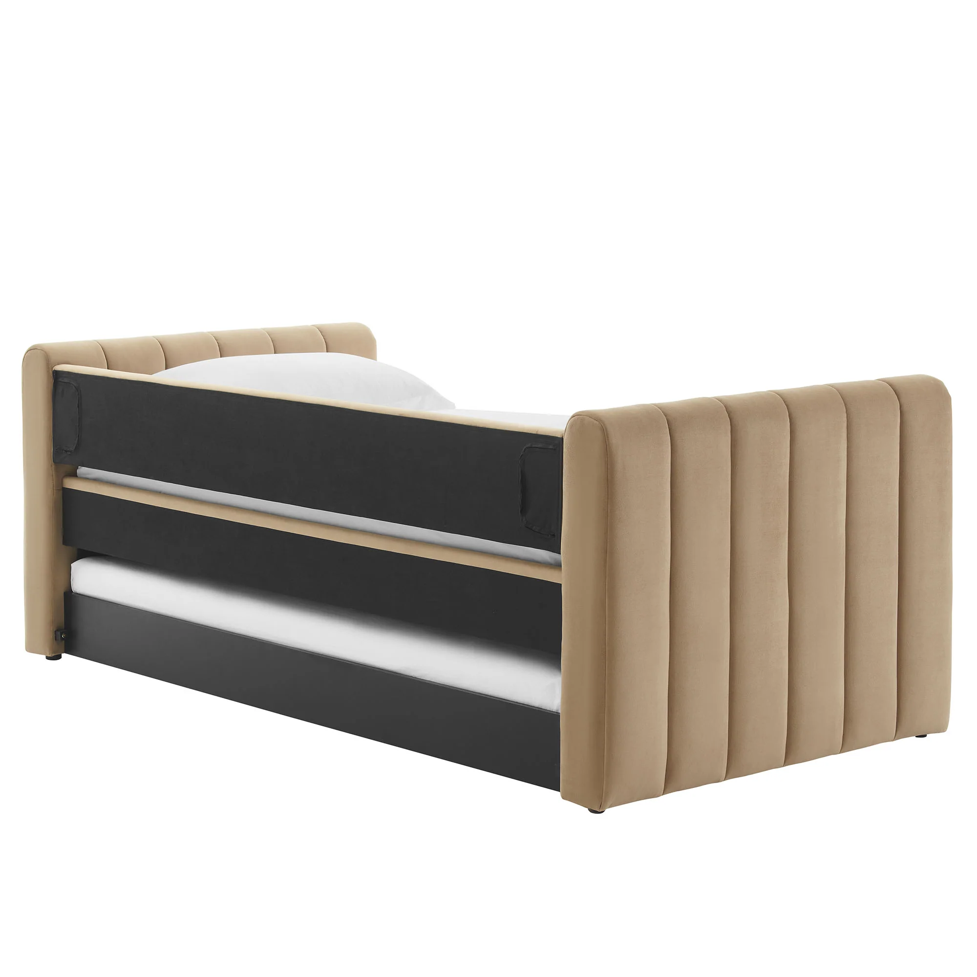 Veyla Channel Tufted Performance Velvet Twin Daybed With Trundle by Modway - Image 57