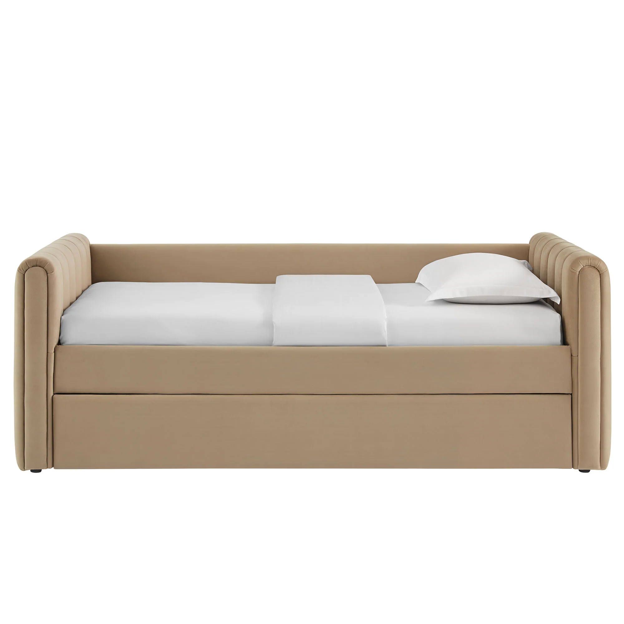 Veyla Channel Tufted Performance Velvet Twin Daybed With Trundle by Modway - Image 58