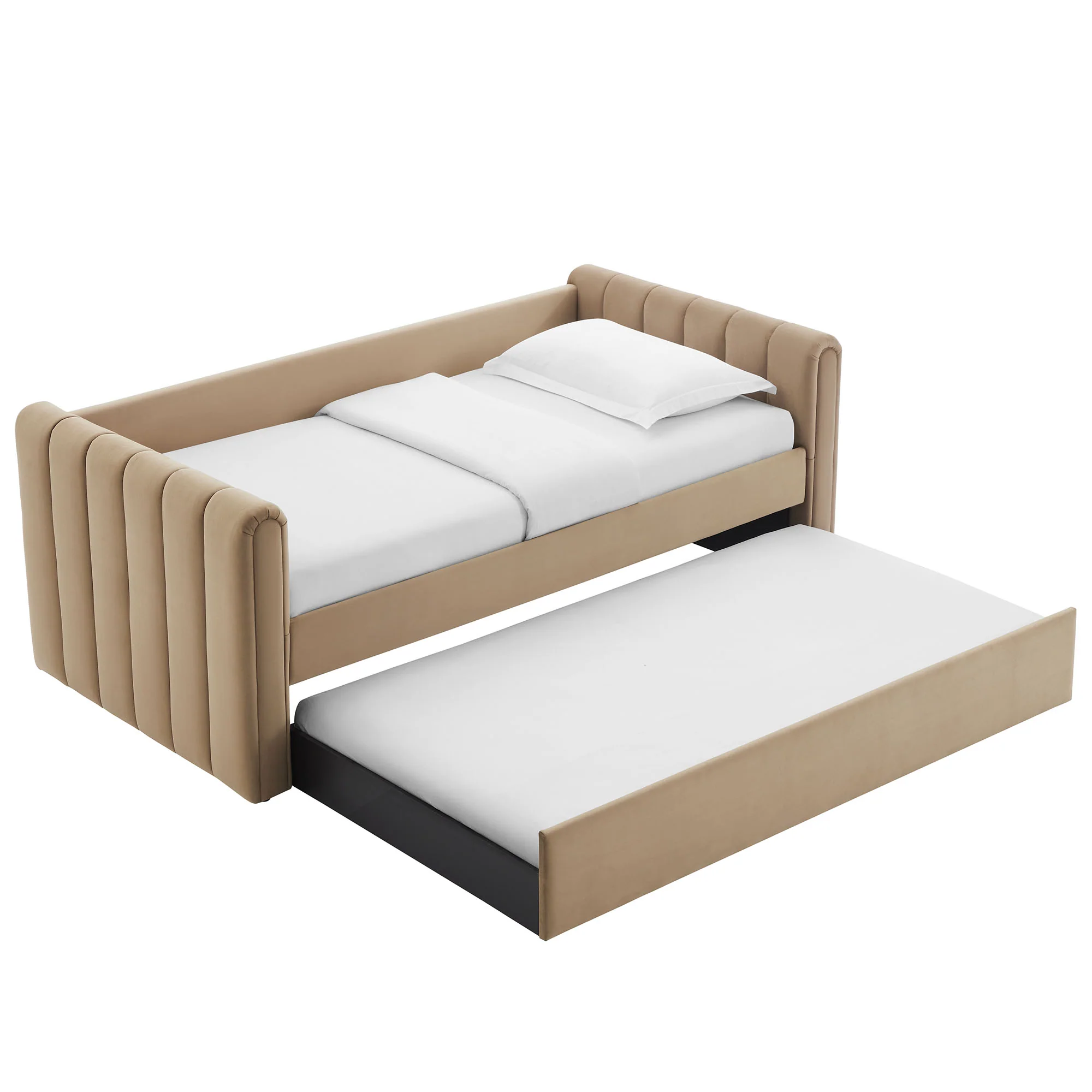 Veyla Channel Tufted Performance Velvet Twin Daybed With Trundle by Modway - Image 59