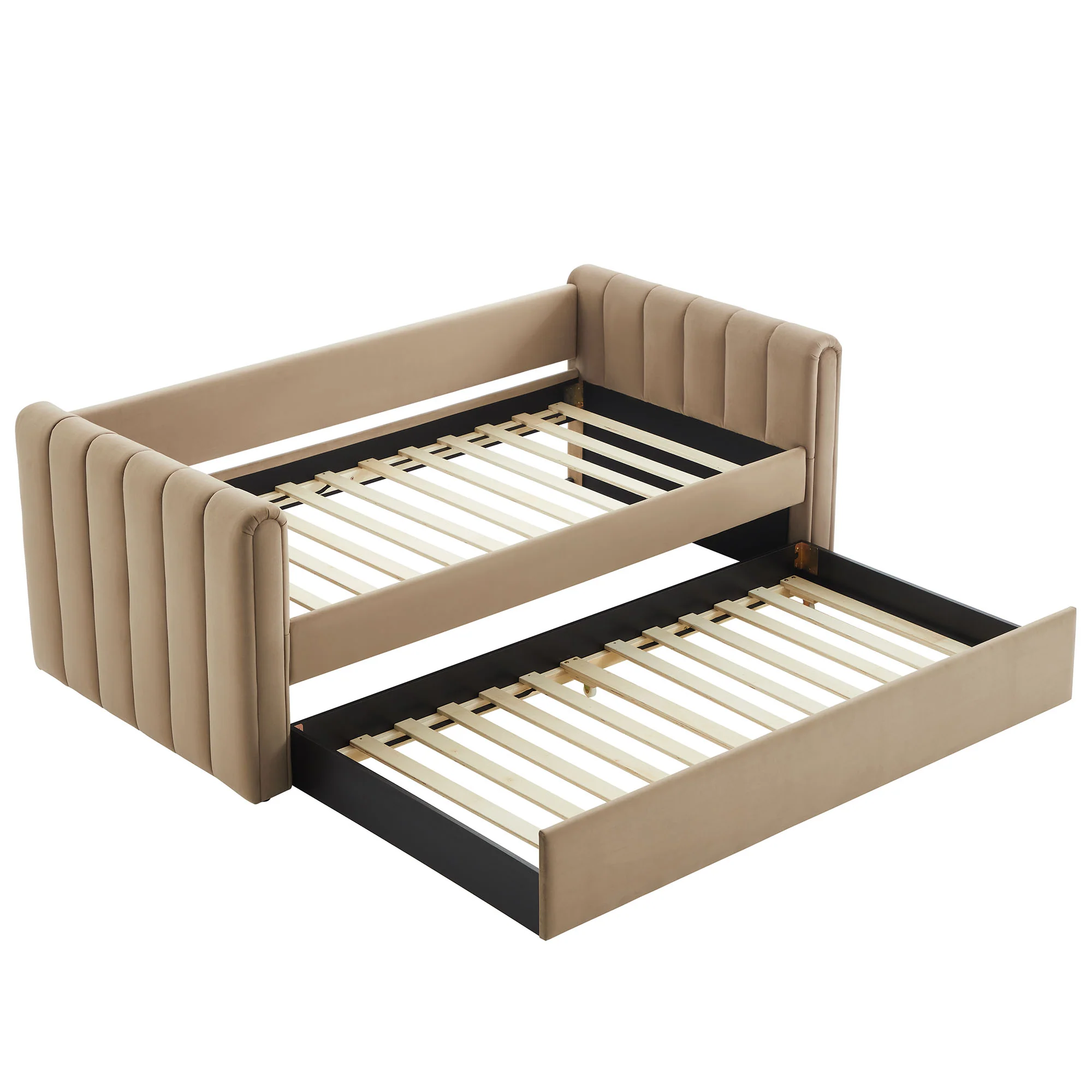 Veyla Channel Tufted Performance Velvet Twin Daybed With Trundle by Modway - Image 60