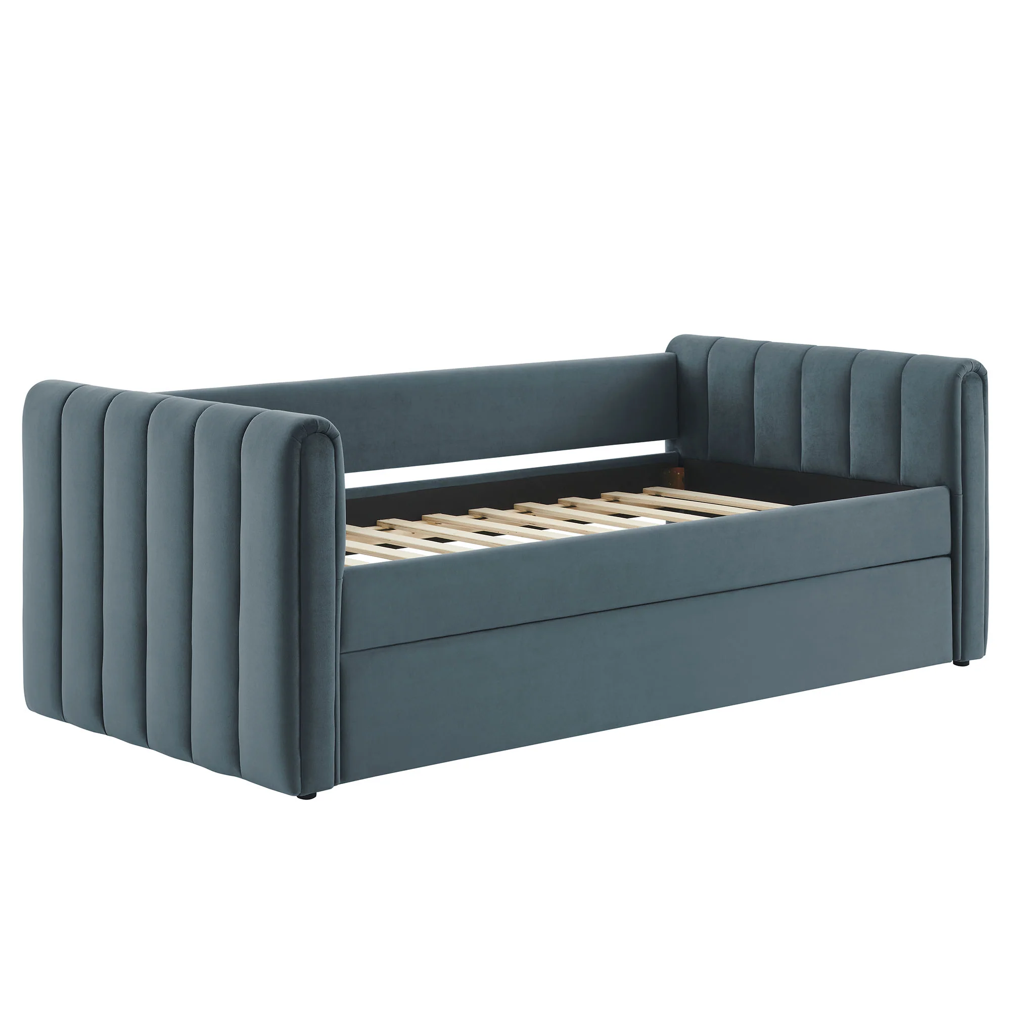 Veyla Channel Tufted Performance Velvet Twin Daybed With Trundle by Modway - Image 7