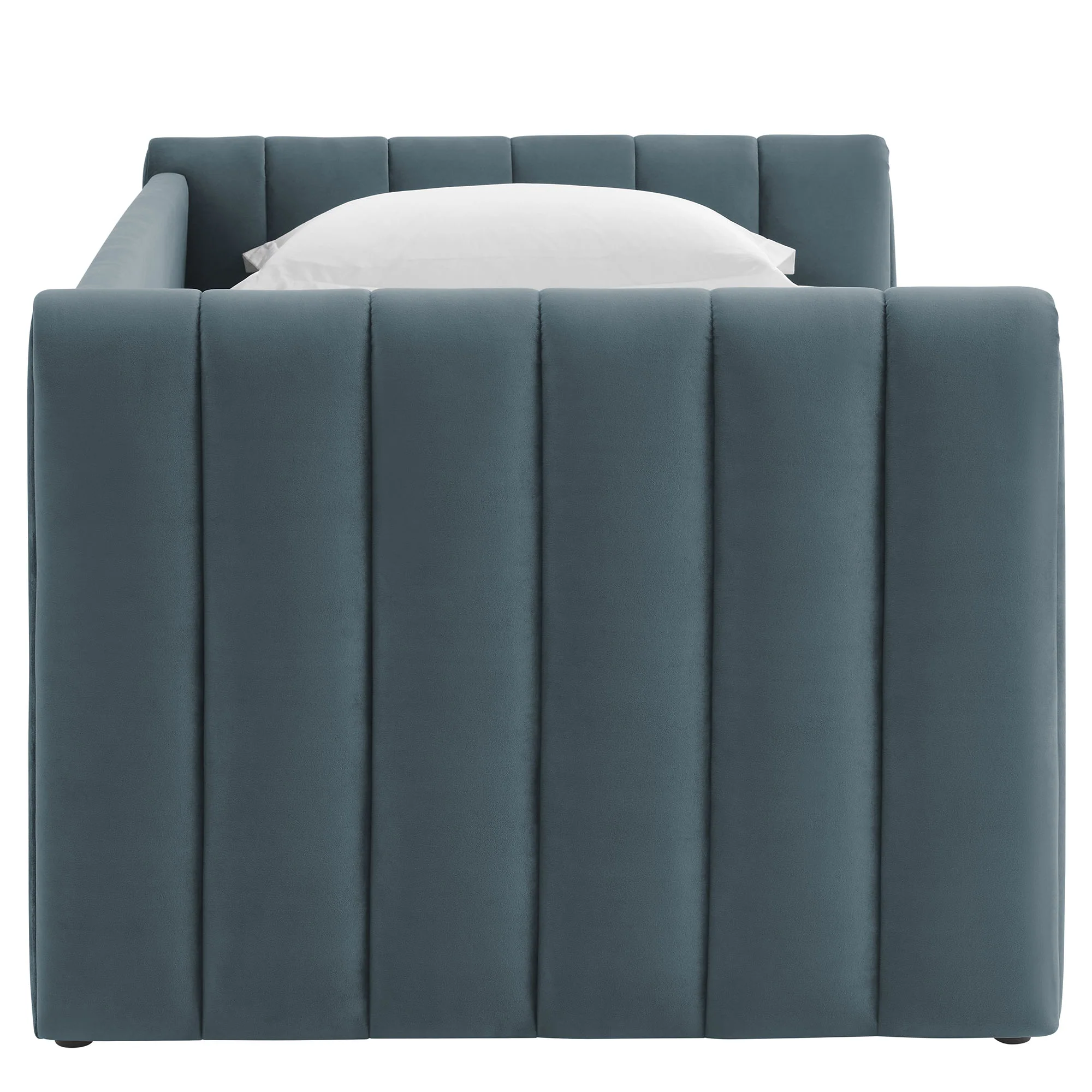 Veyla Channel Tufted Performance Velvet Twin Daybed With Trundle by Modway - Image 8