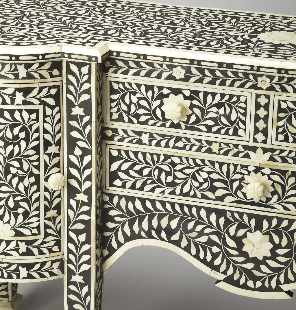 Victoria Black Bone Inlay Buffet By Homeroots - Image 3