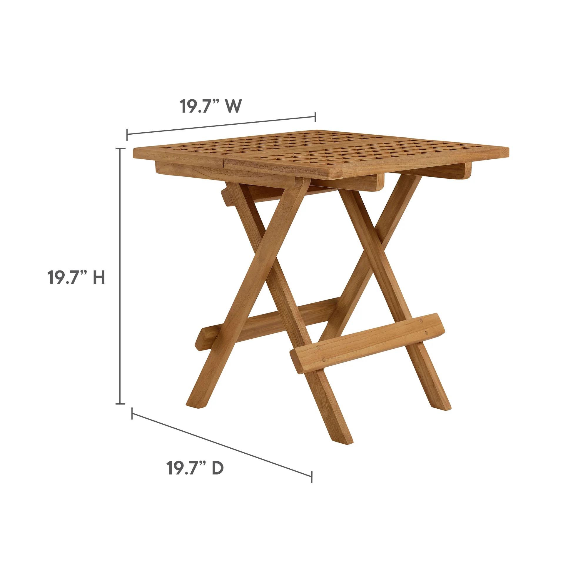 Vienna 3-Piece Outdoor Patio Teak and Rope Armchairs with Folding Side Table by Modway - Image 12
