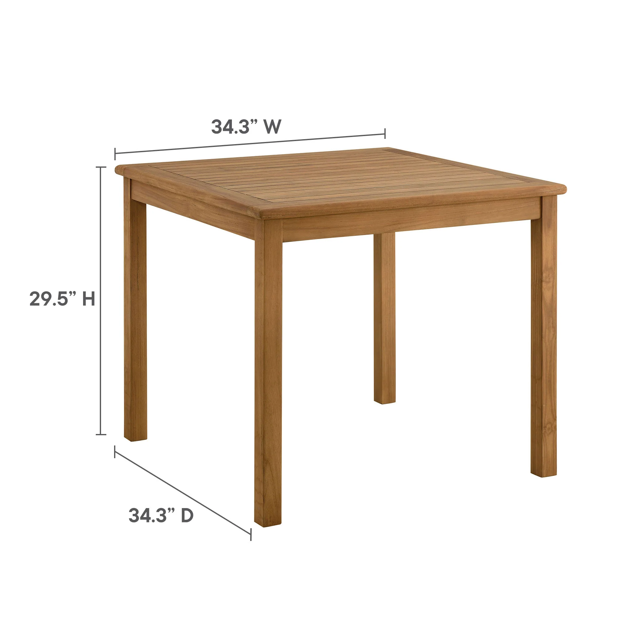 Vienna 3-Piece Outdoor Patio Teak and Rope Dining Set with Armchairs by Modway - Image 12
