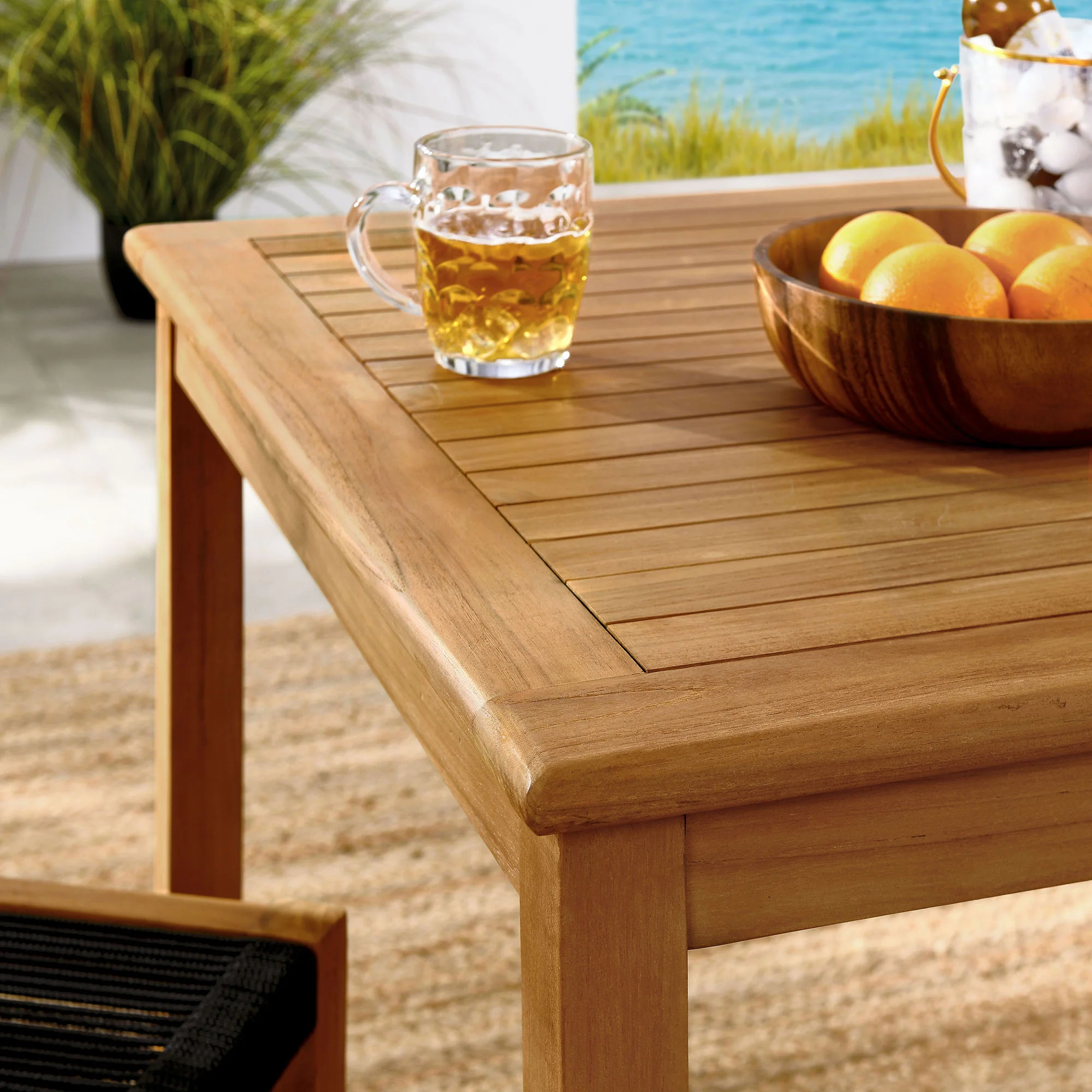 Vienna 3-Piece Outdoor Patio Teak and Rope Dining Set with Armless Chiars by Modway - Image 3
