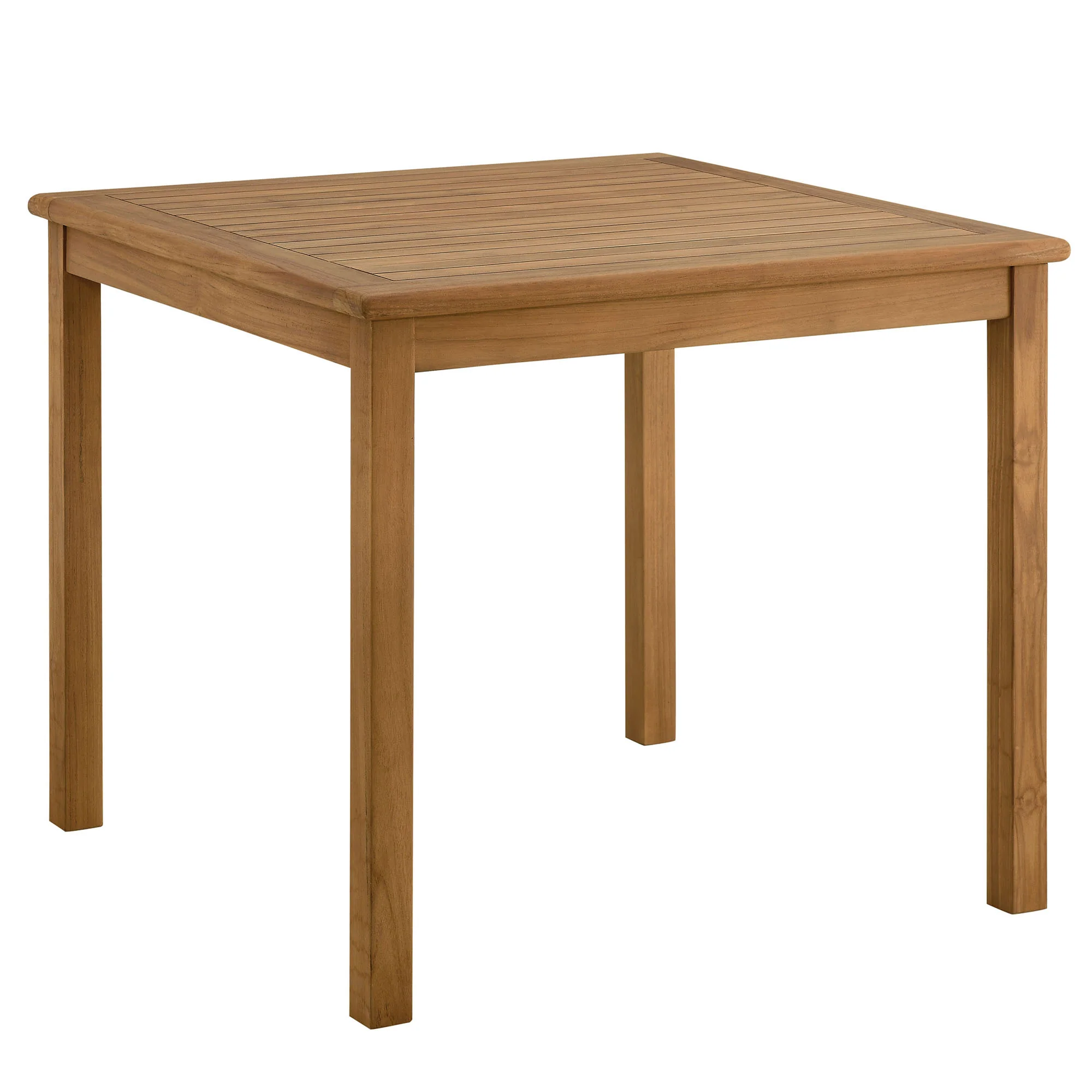 Vienna 34" Square Outdoor Patio Teak Wood Dining Table by Modway - Image 2