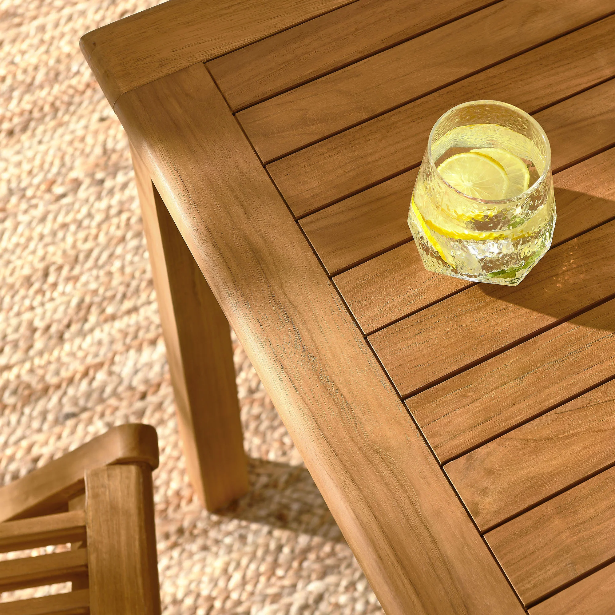 Vienna 5-Piece Outdoor Patio Teak Wood Dining Set with Folding Chairs by Modway - Image 4