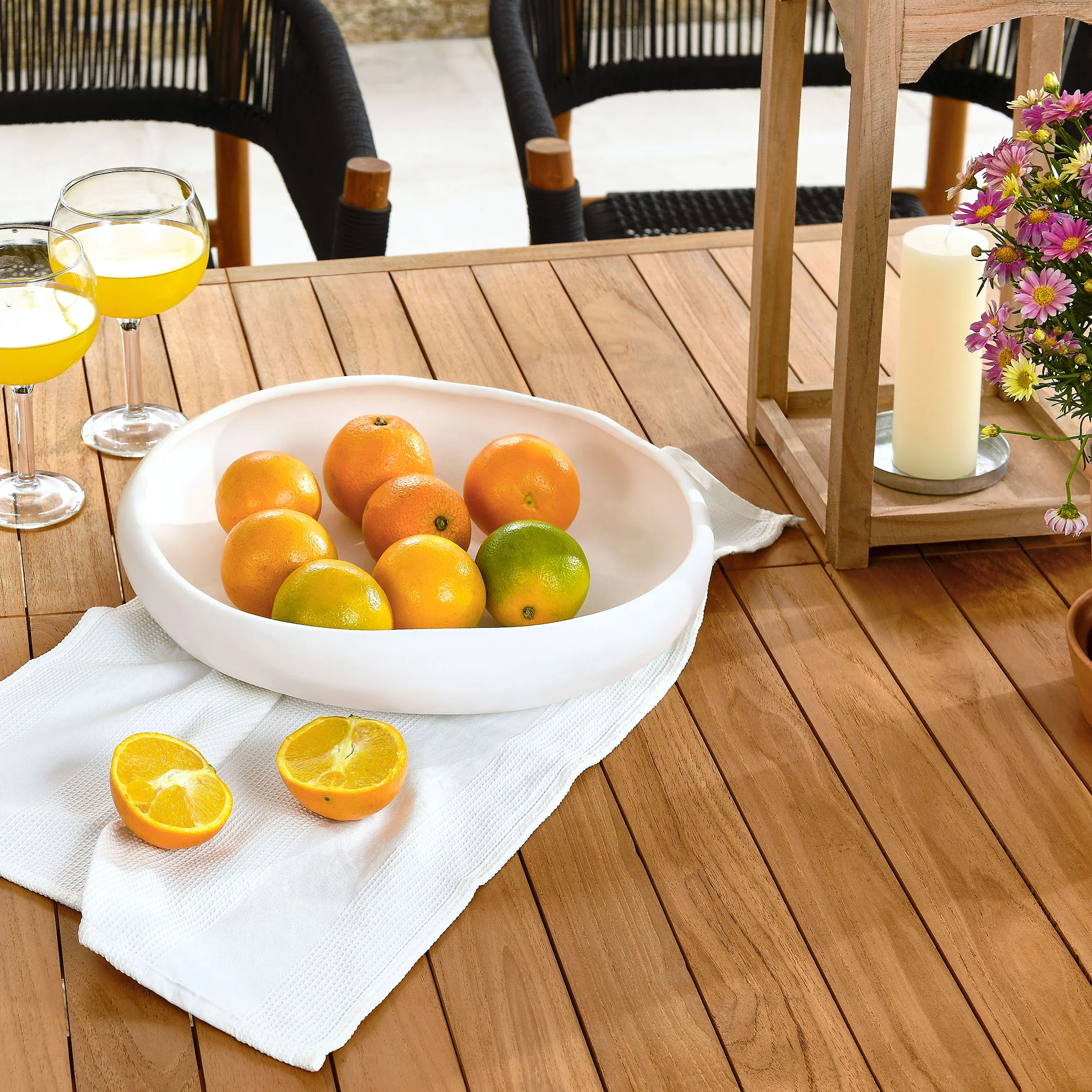 Vienna 7-Piece Outdoor Patio Teak and Rope Dining Set with Curved-Back Armchairs by Modway - Image 3