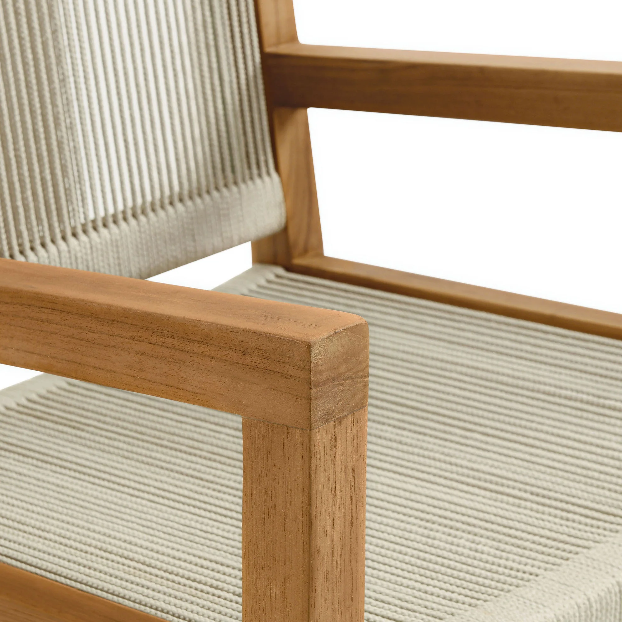 Vienna Outdoor Patio Teak and Rope Dining Armchairs Set of 2 by Modway - Image 16