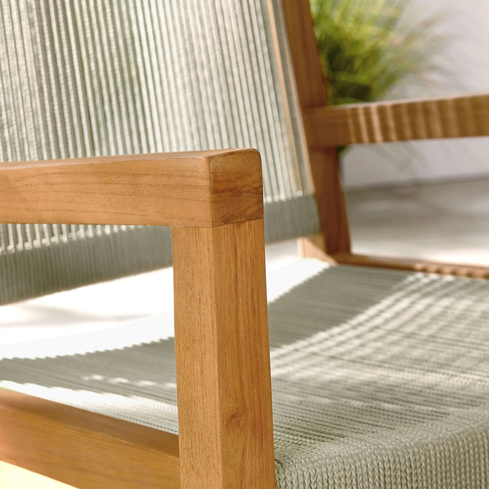 Vienna Outdoor Patio Teak and Rope Dining Armchairs Set of 2 by Modway - Image 17