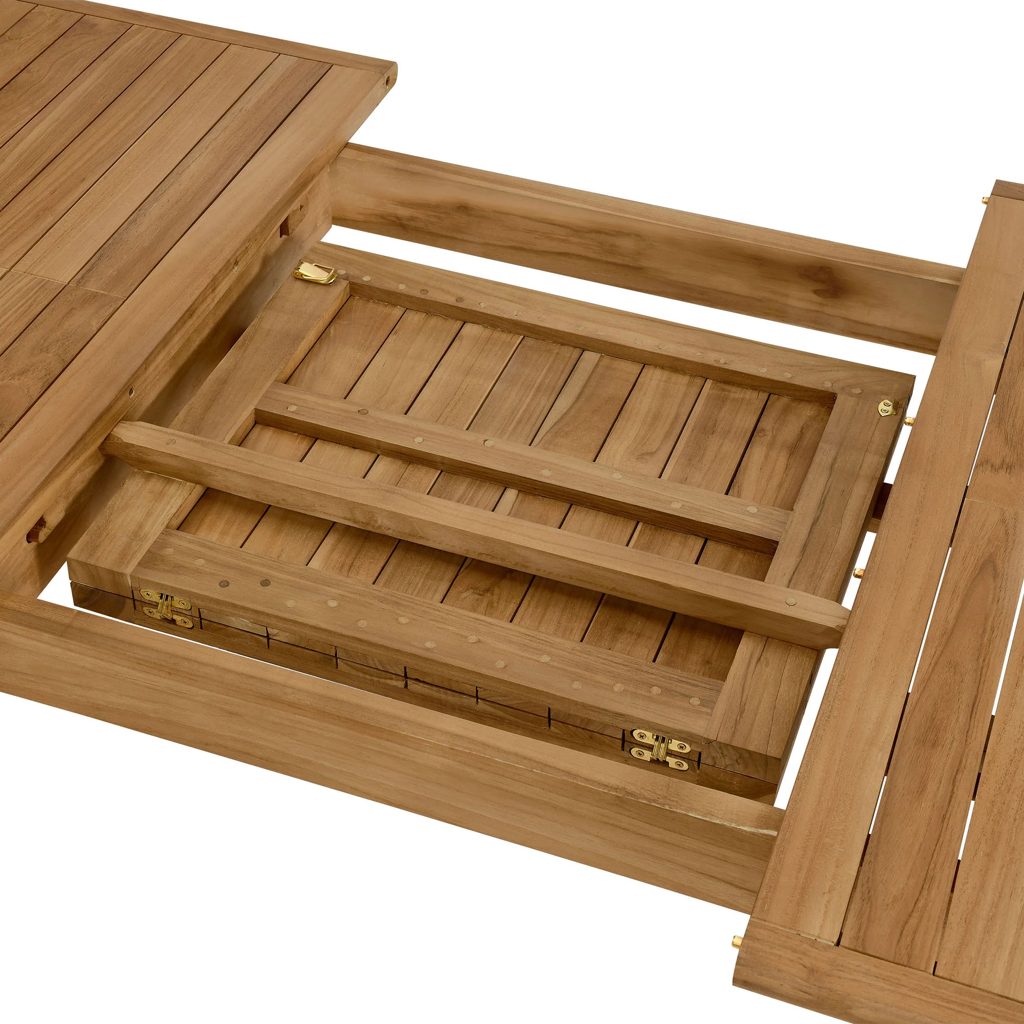 Vienna Outdoor Patio Teak Wood Extendable Dining Table by Modway - Image 10