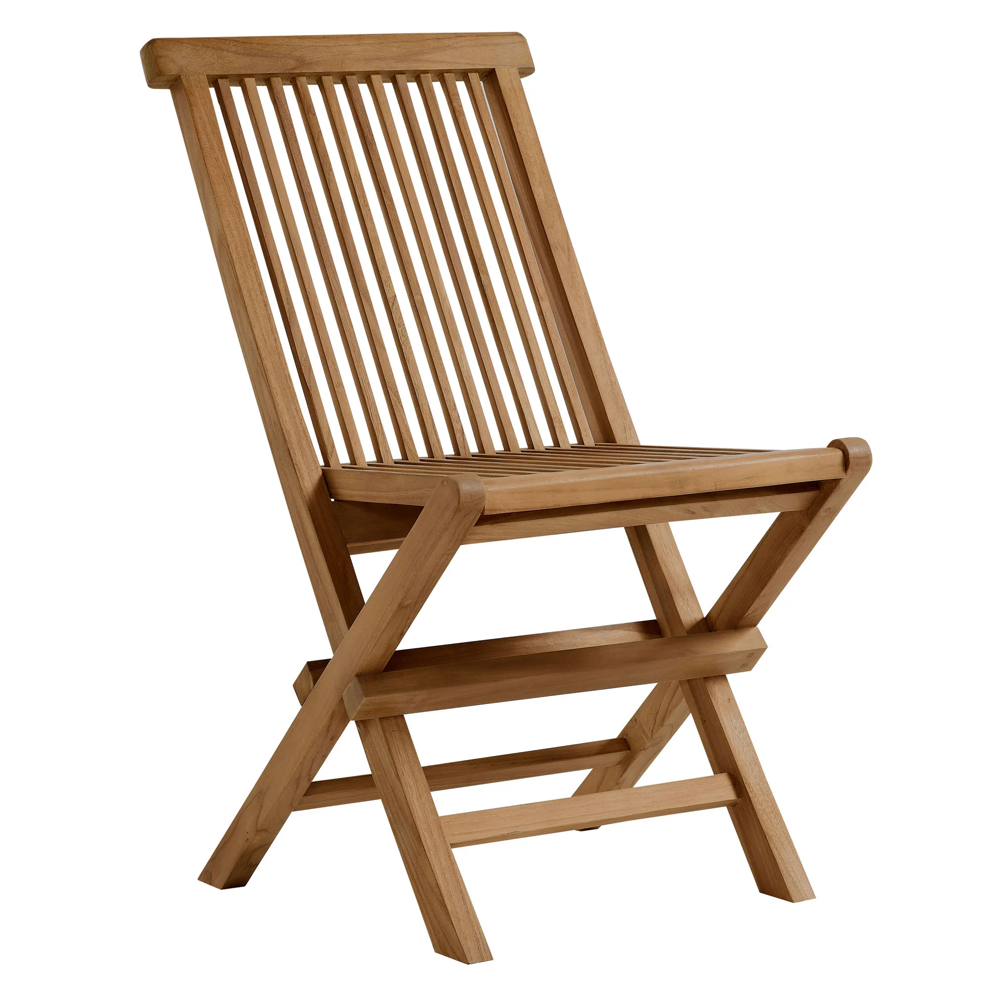 Vienna Outdoor Patio Teak Wood Folding Dining Chairs Set of 4 by Modway - Image 3