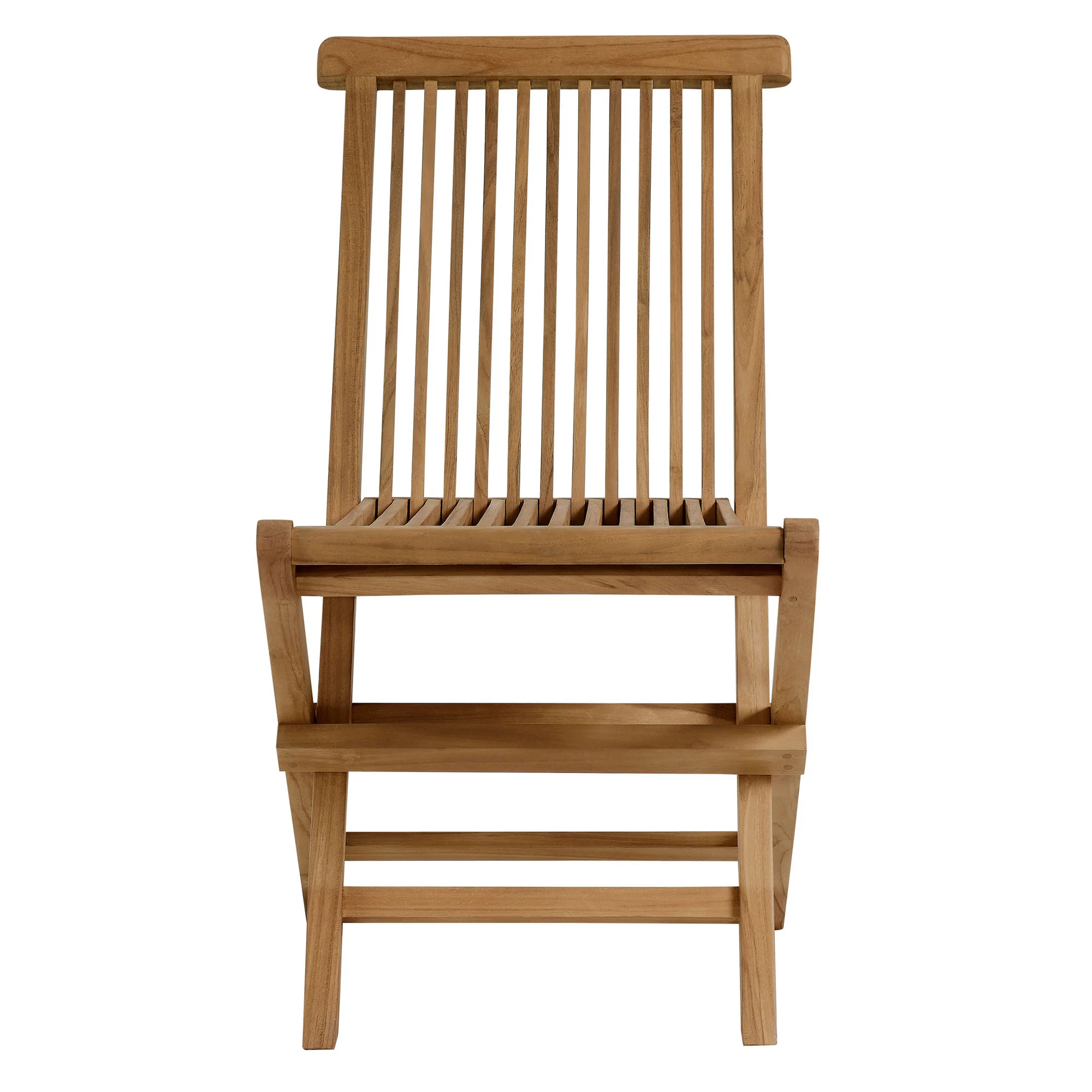 Vienna Outdoor Patio Teak Wood Folding Dining Chairs Set of 4 by Modway - Image 6