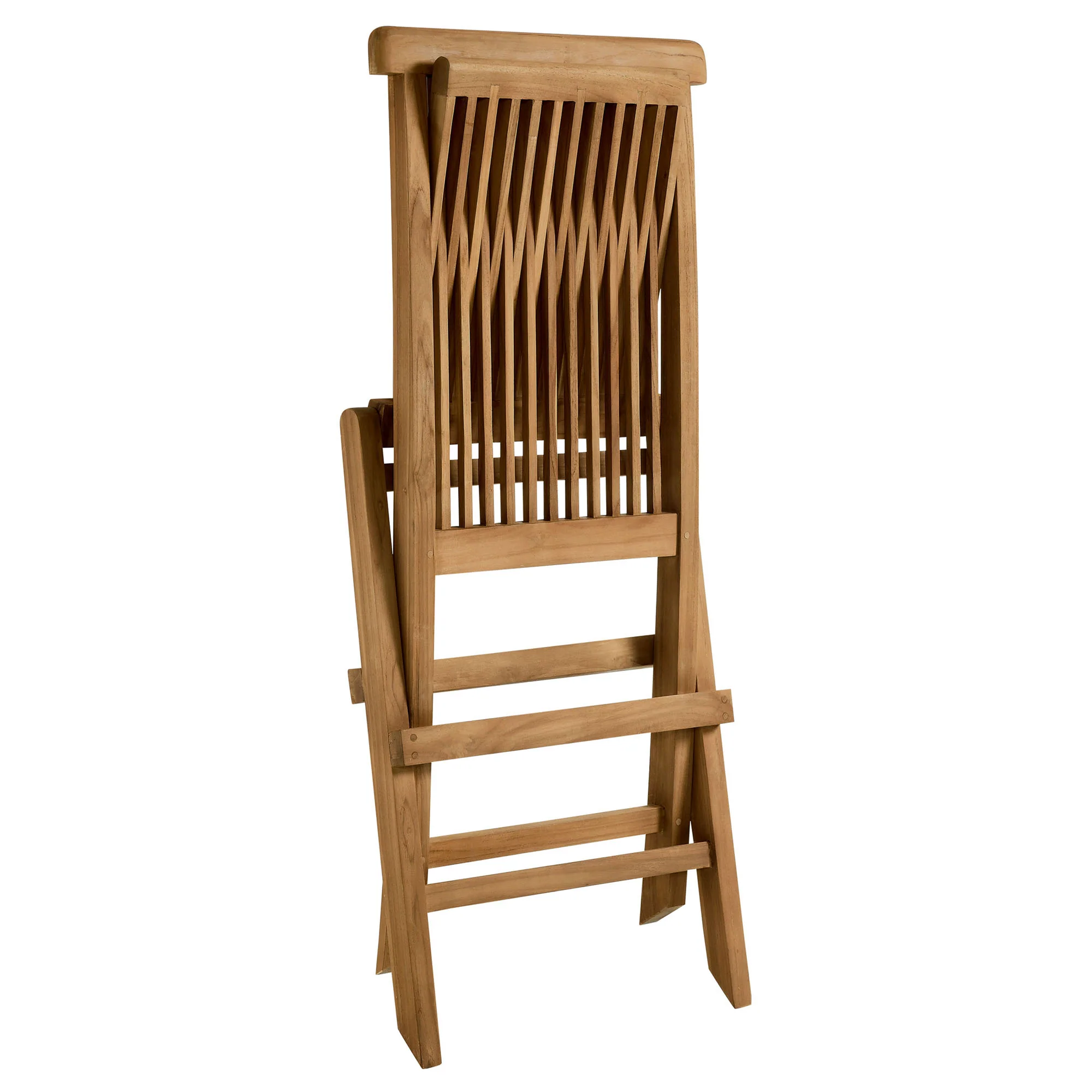 Vienna Outdoor Patio Teak Wood Folding Dining Chairs Set of 4 by Modway - Image 7