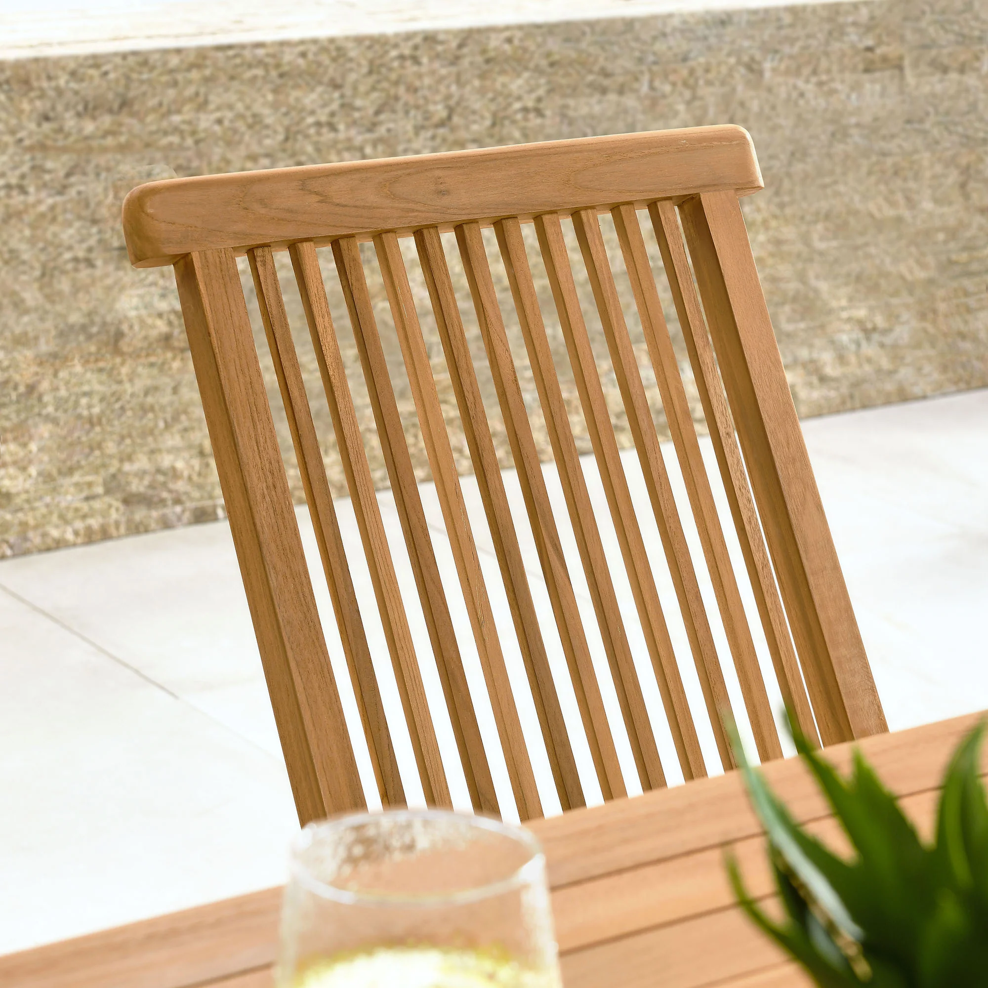 Vienna Outdoor Patio Teak Wood Folding Dining Chairs Set of 4 by Modway - Image 9