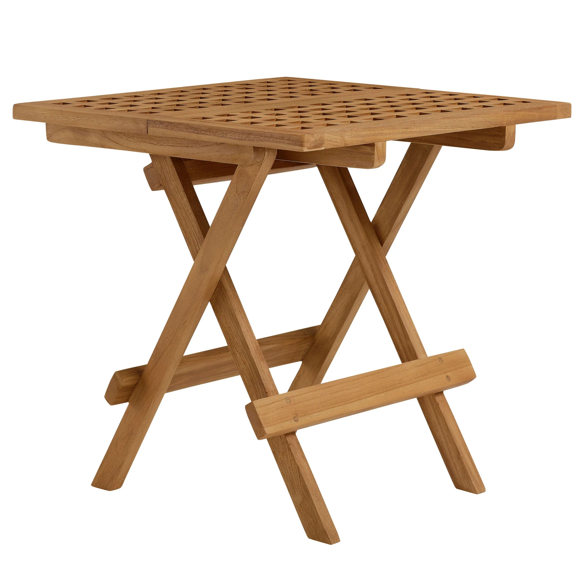 Vienna Outdoor Patio Teak Wood Side Table by Modway - Image 2