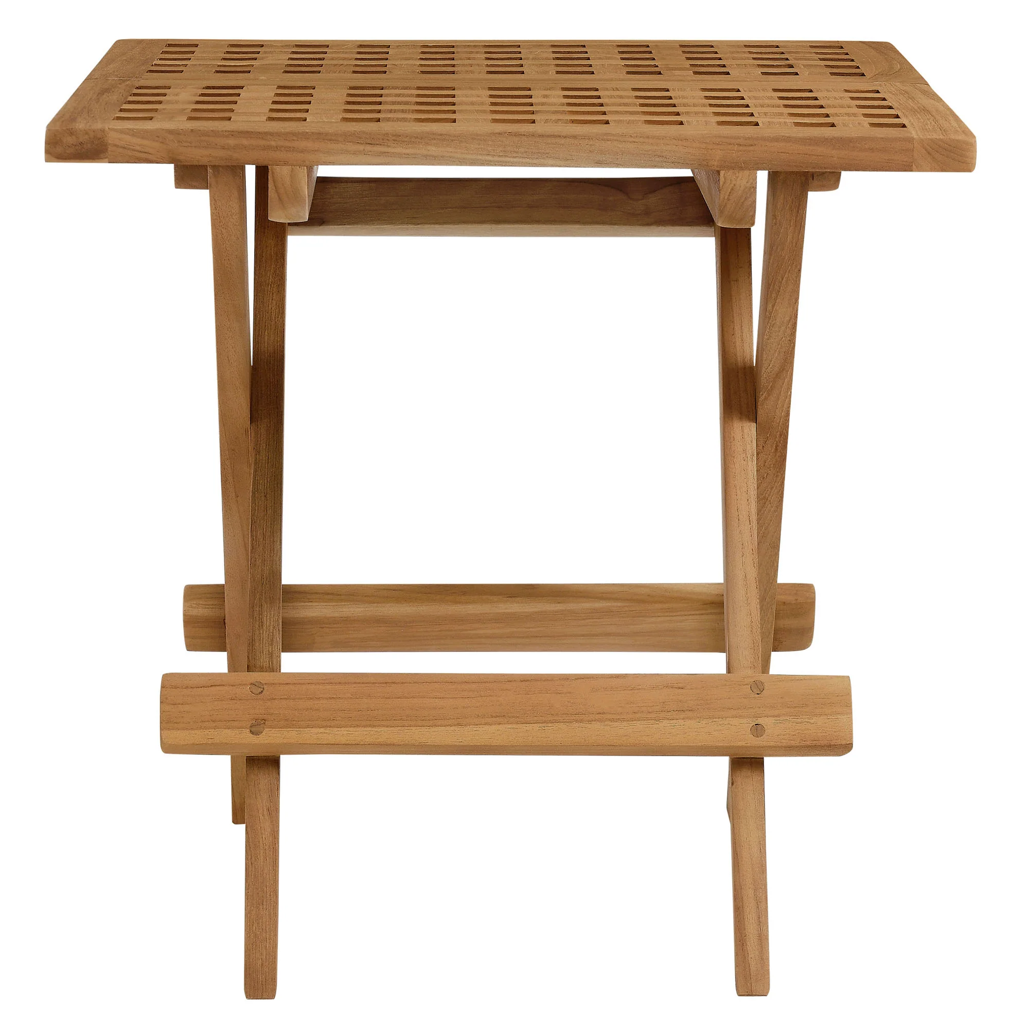 Vienna Outdoor Patio Teak Wood Side Table by Modway - Image 3