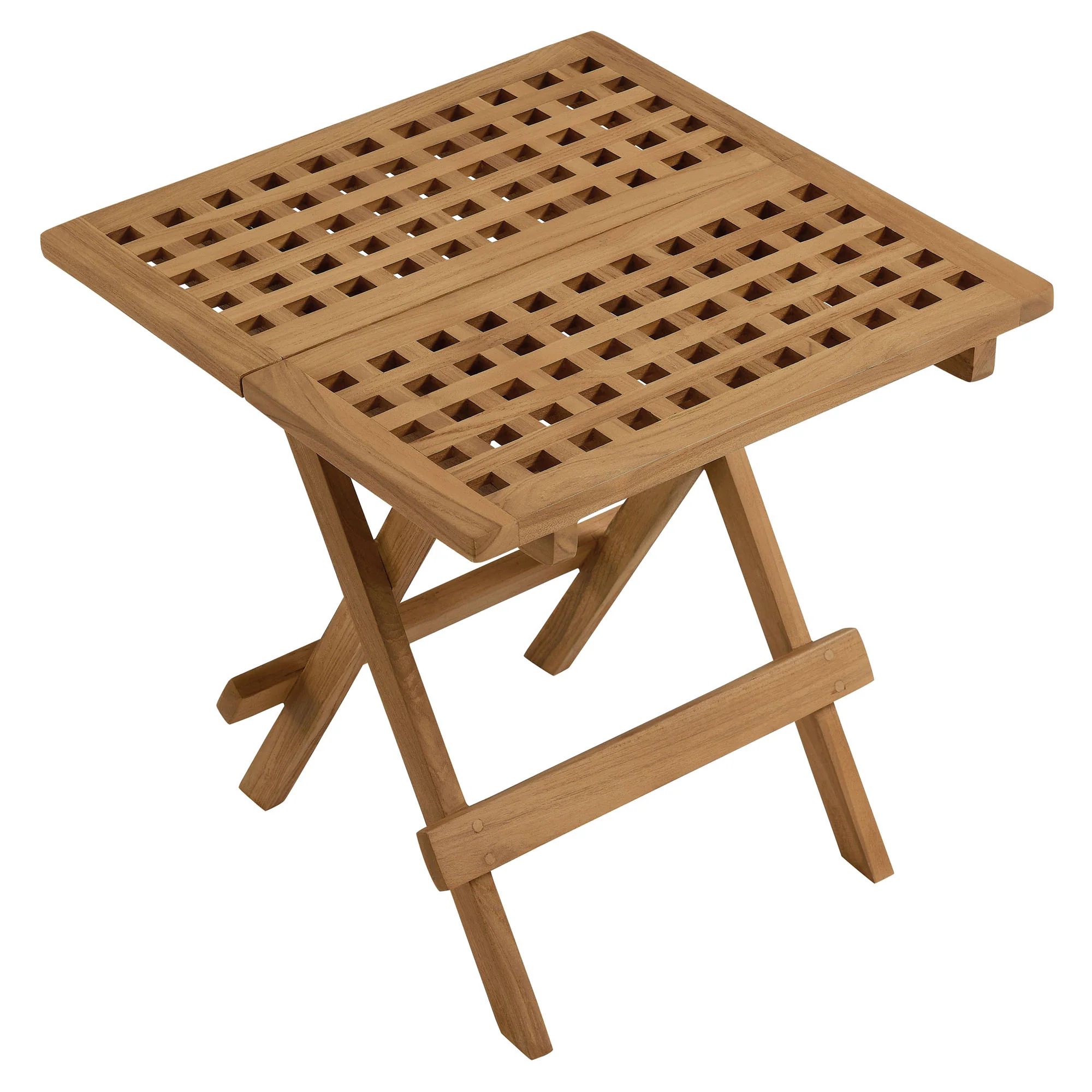 Vienna Outdoor Patio Teak Wood Side Table by Modway - Image 5