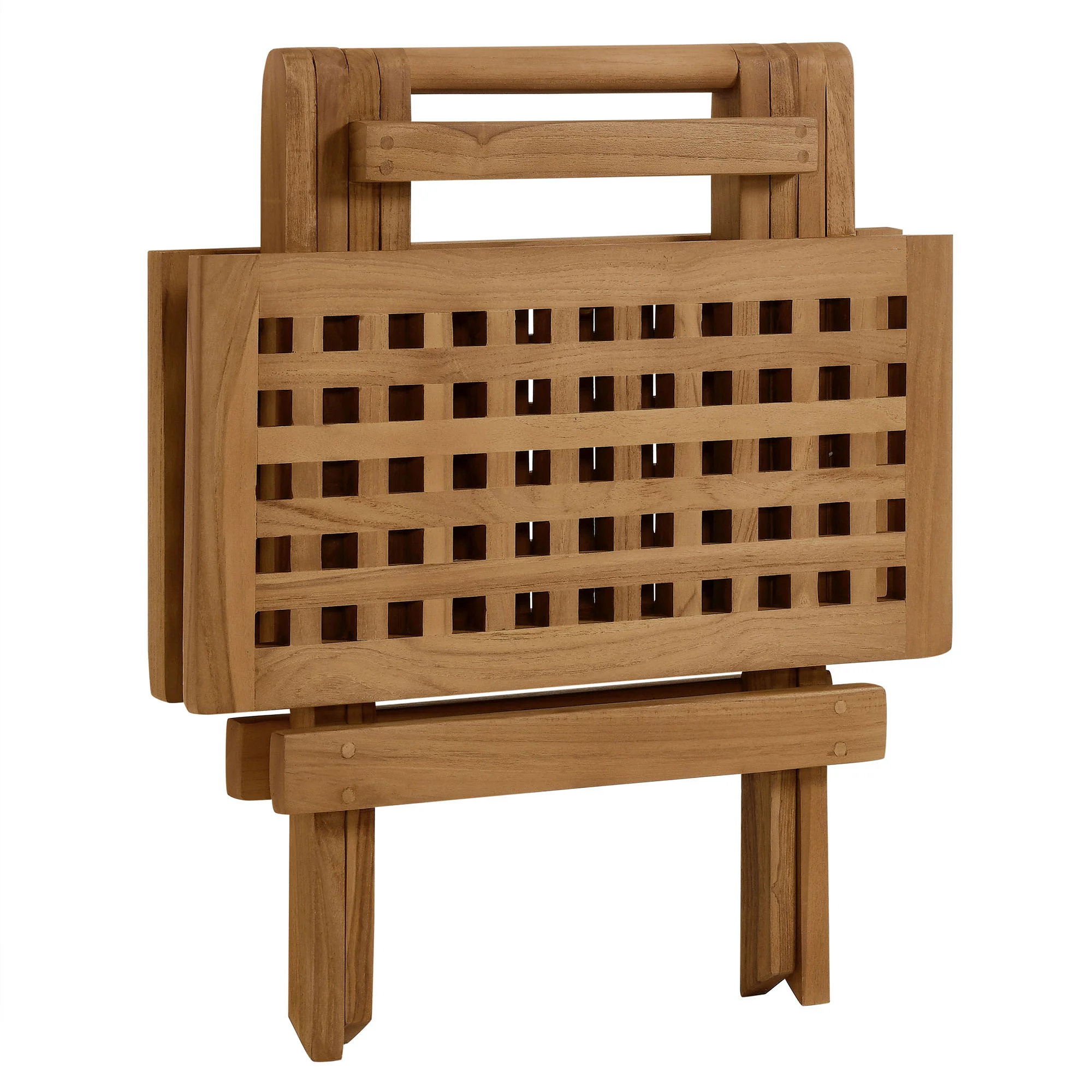 Vienna Outdoor Patio Teak Wood Side Table by Modway - Image 6