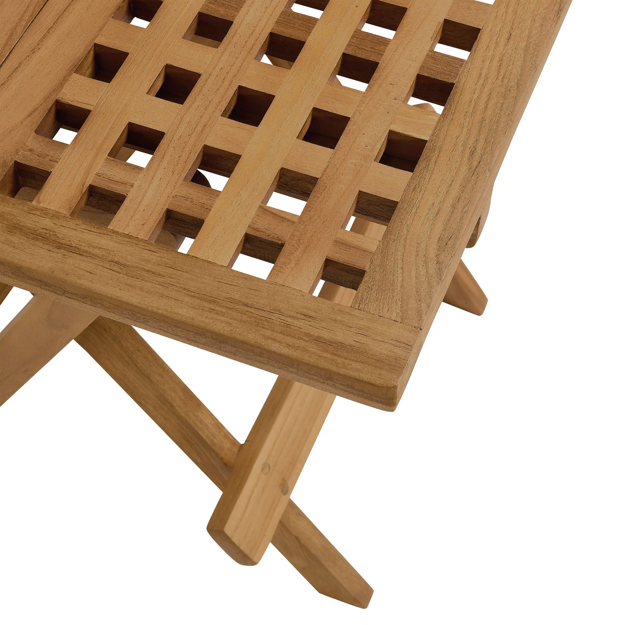 Vienna Outdoor Patio Teak Wood Side Table by Modway - Image 7