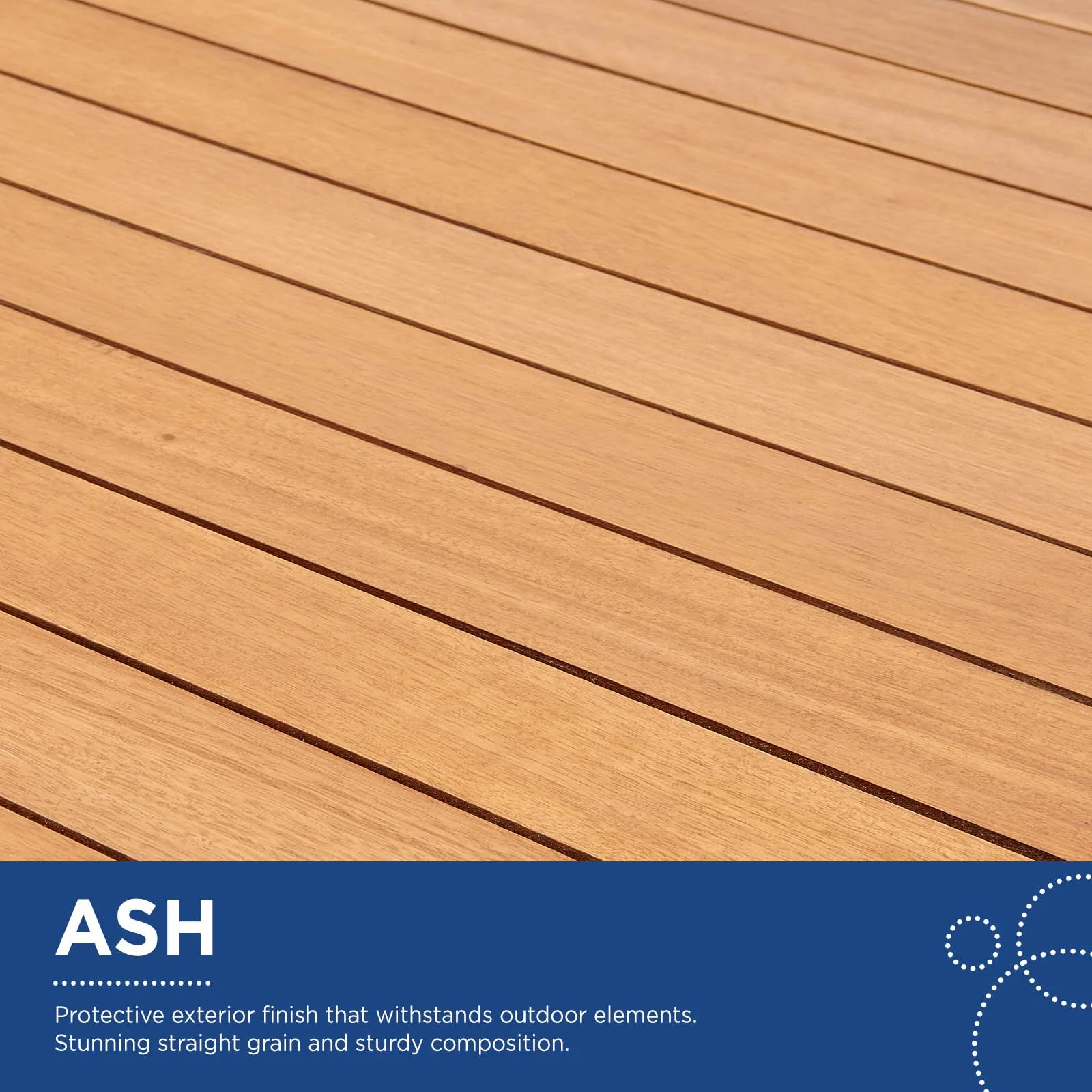 Viewscape 83" Outdoor Patio Ash Wood Dining Table By Modway - EEI-3709 - Image 6
