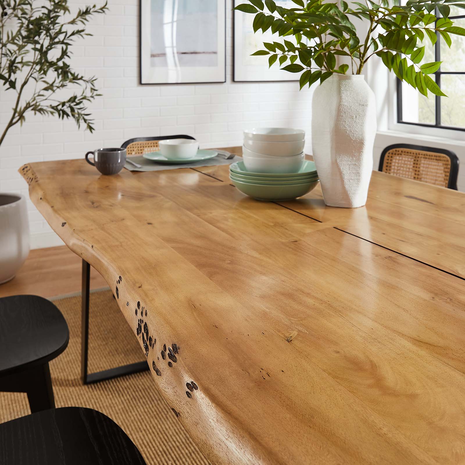 Viggo 74" Live Edge Acacia Wood Dining Table By Modway - EEI-6069 - Image 13