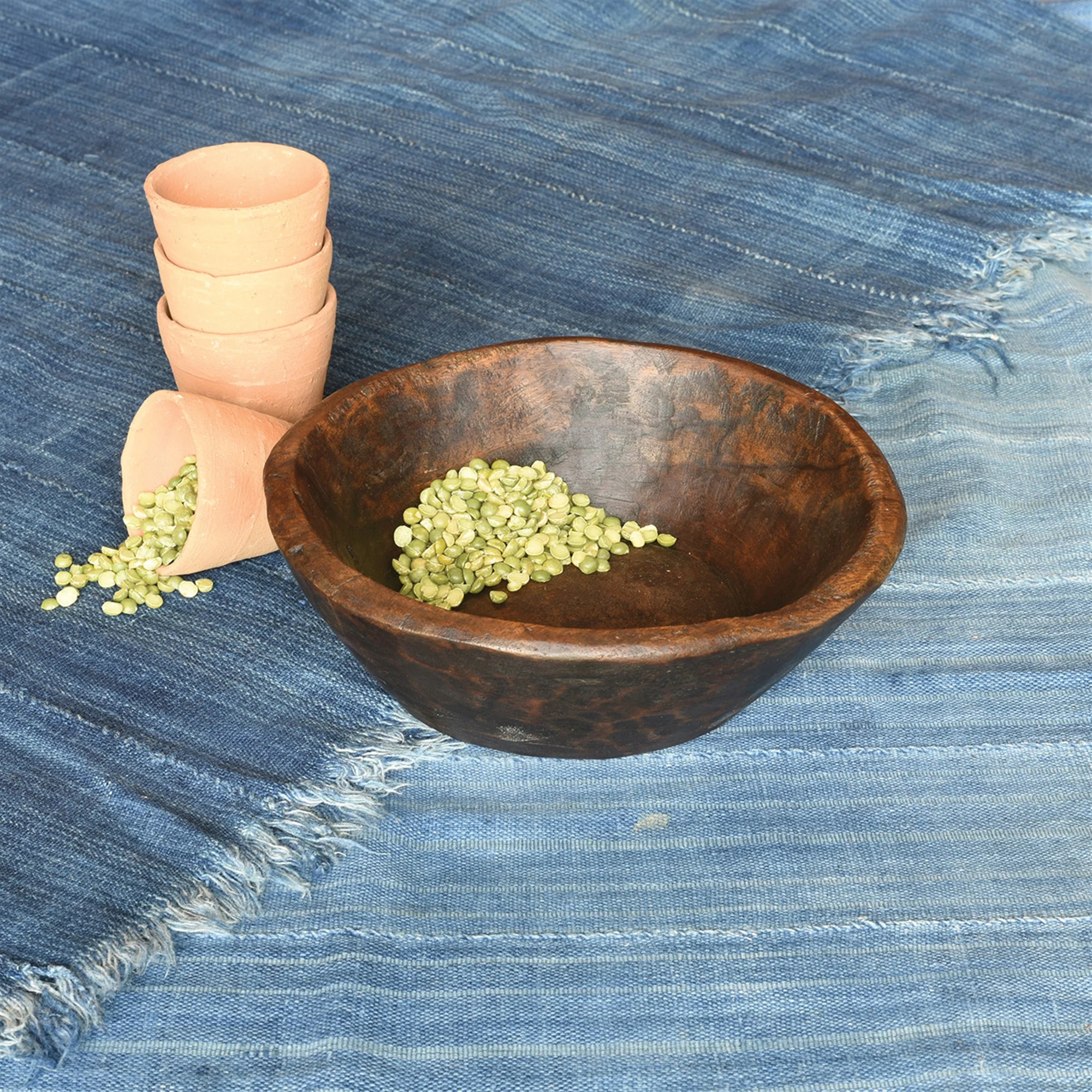 Village Wood Bowl - Small Set Of 2 By HomArt - Image 2