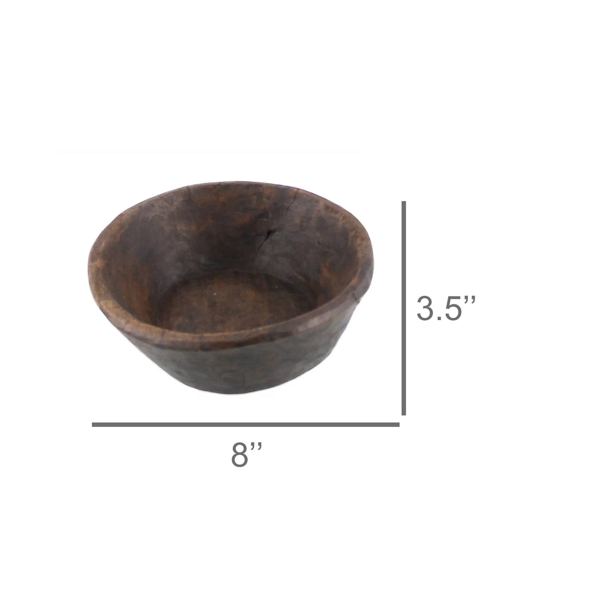 Village Wood Bowl - Small Set Of 2 By HomArt - Image 4
