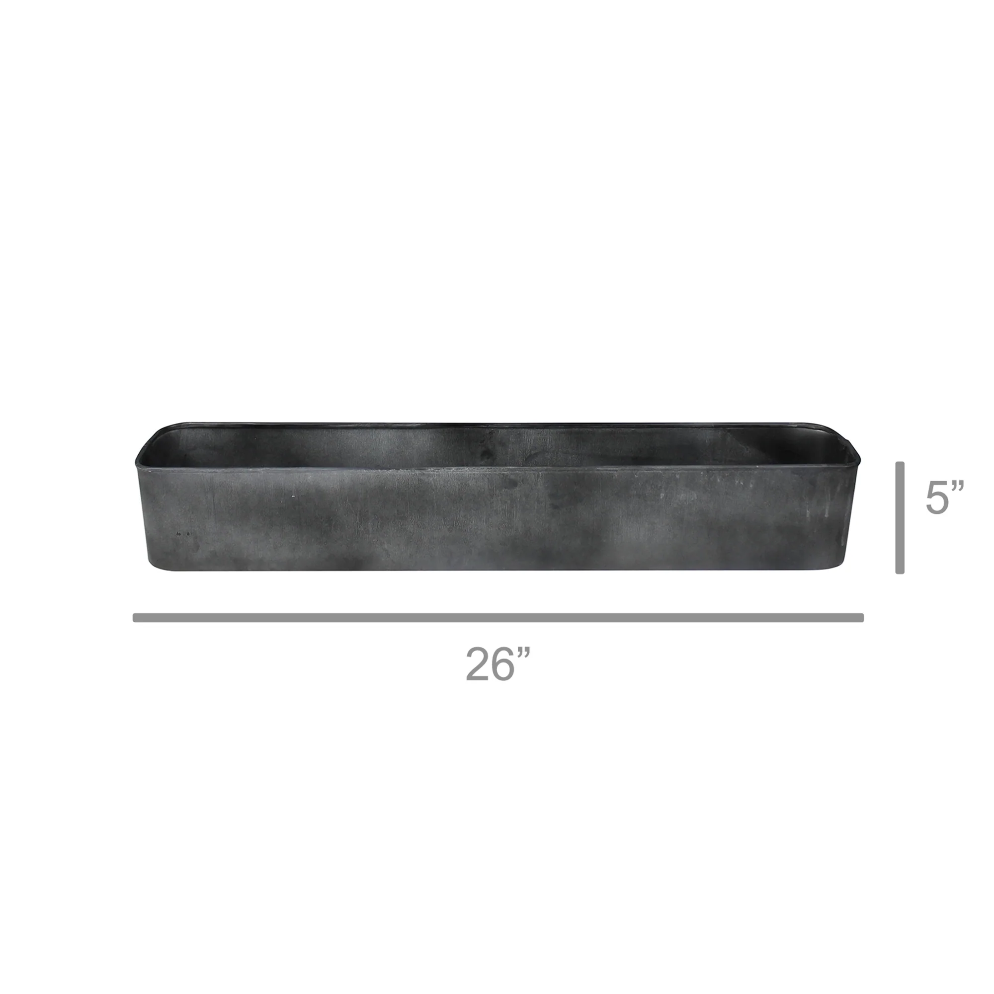 Vinca Galvanized Tray Planter - Medium By HomArt - Image 3
