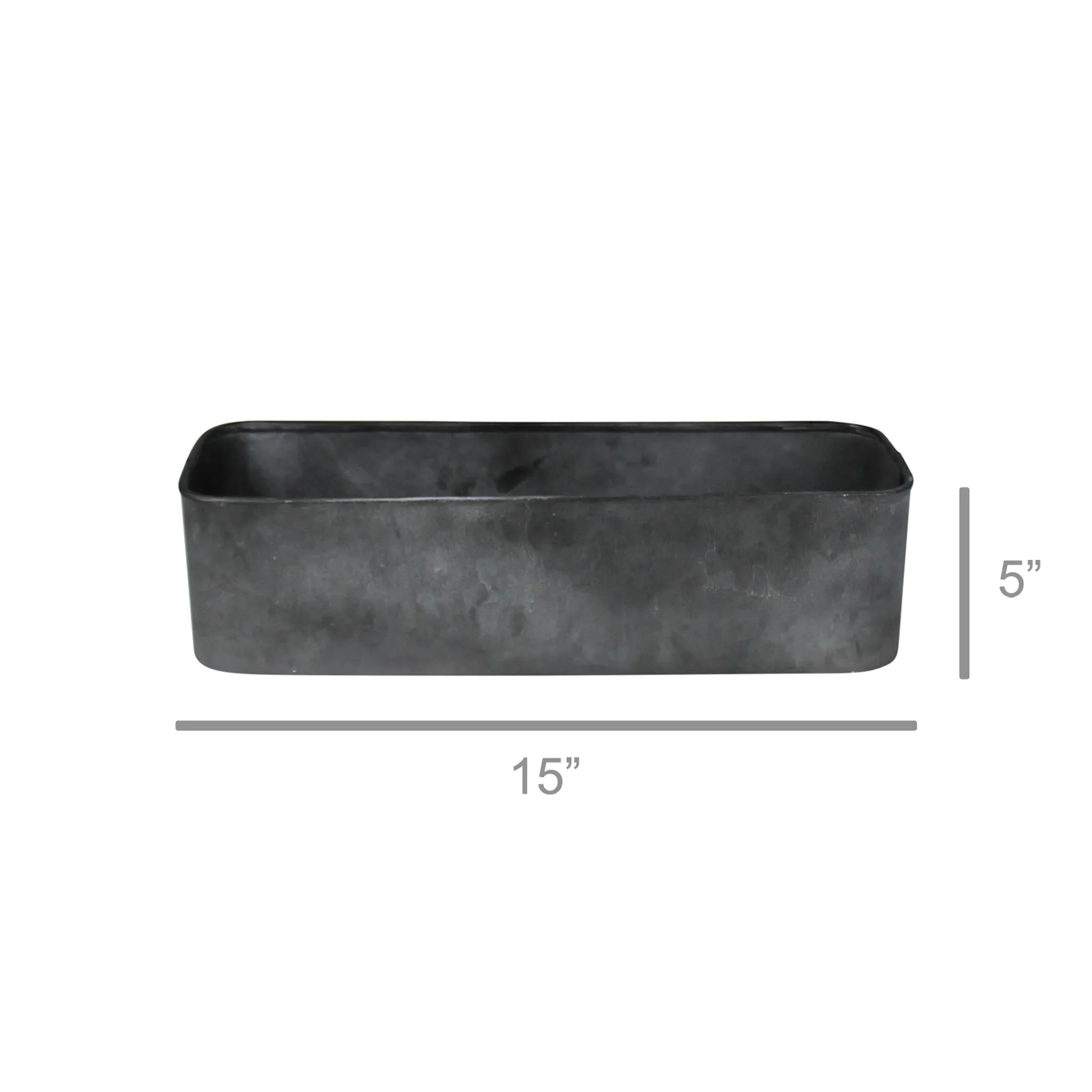 Vinca Galvanized Tray Planter - Small Set Of 2 By HomArt - Image 3
