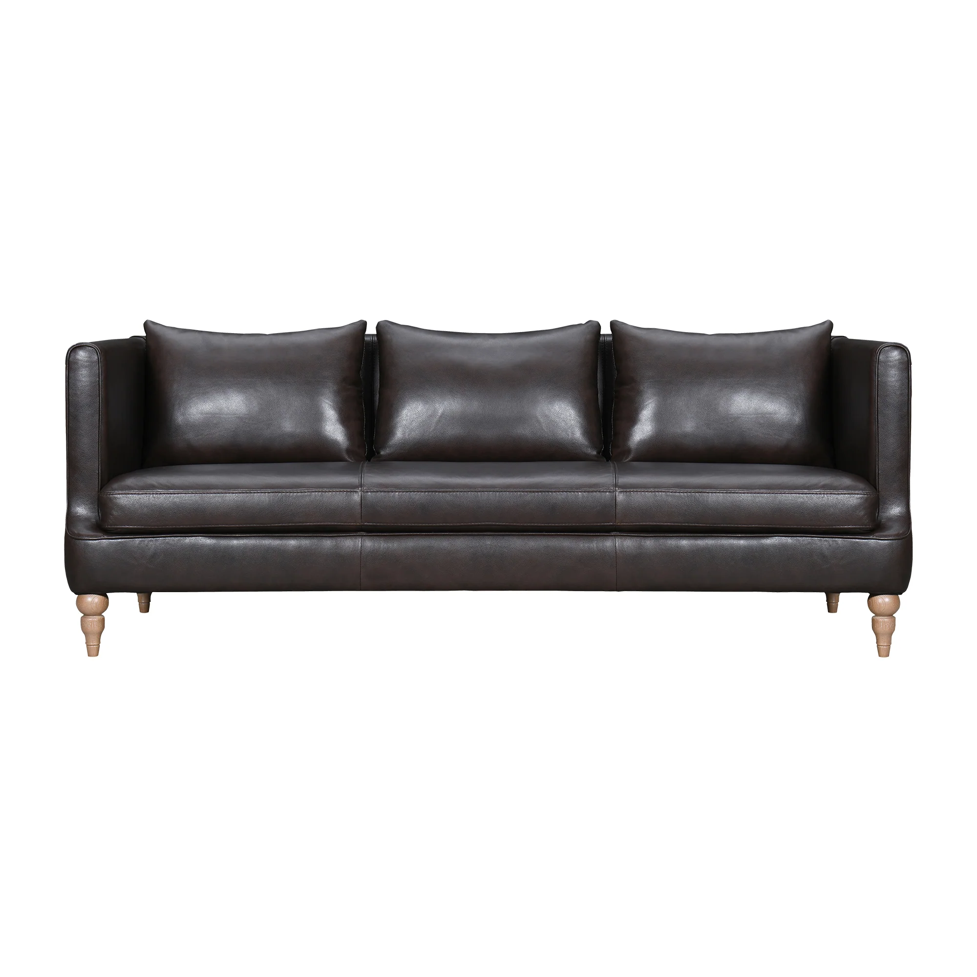 Vincenza 85" Dove Gray Leather Sofa By Armen Living - Image 11