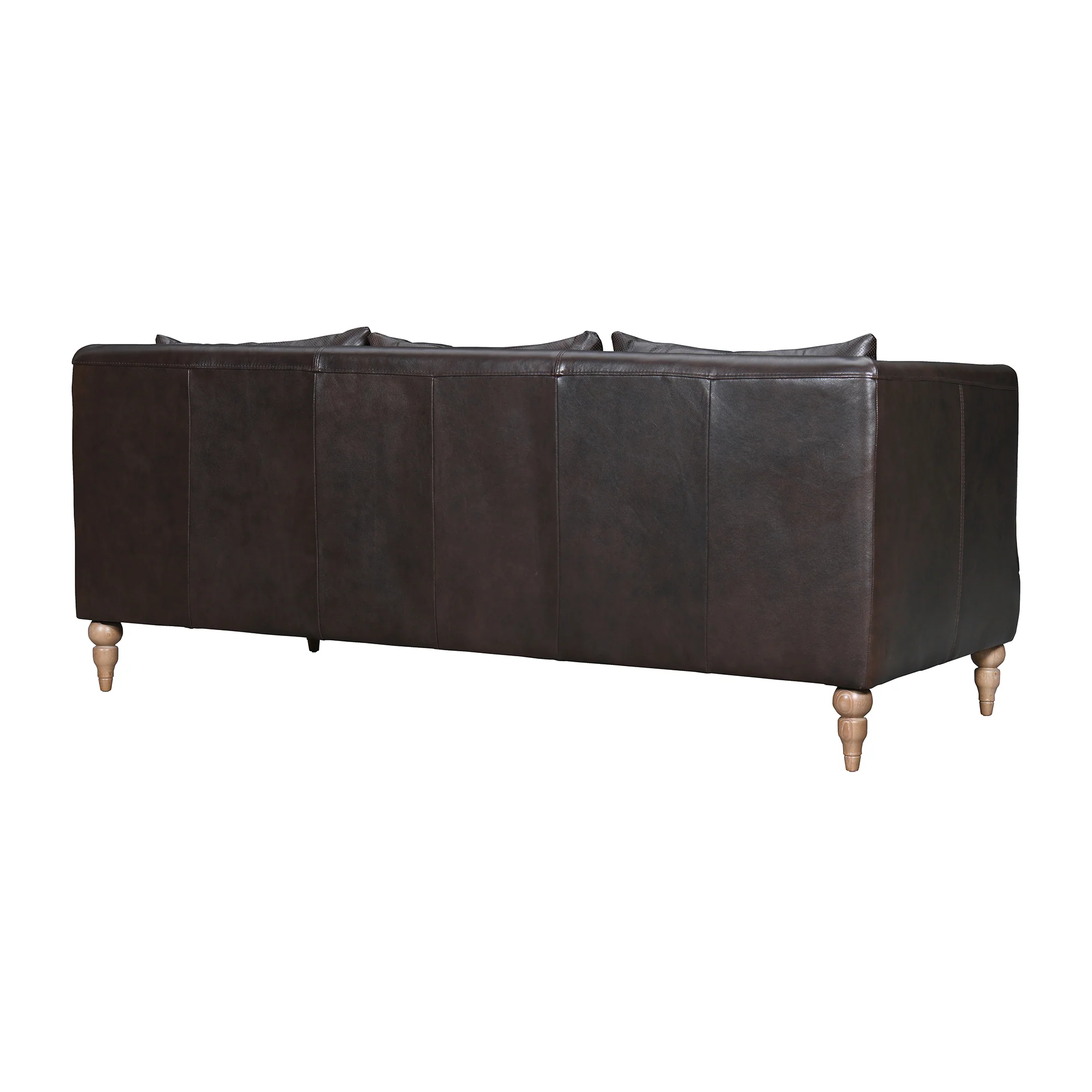 Vincenza 85" Dove Gray Leather Sofa By Armen Living - Image 13