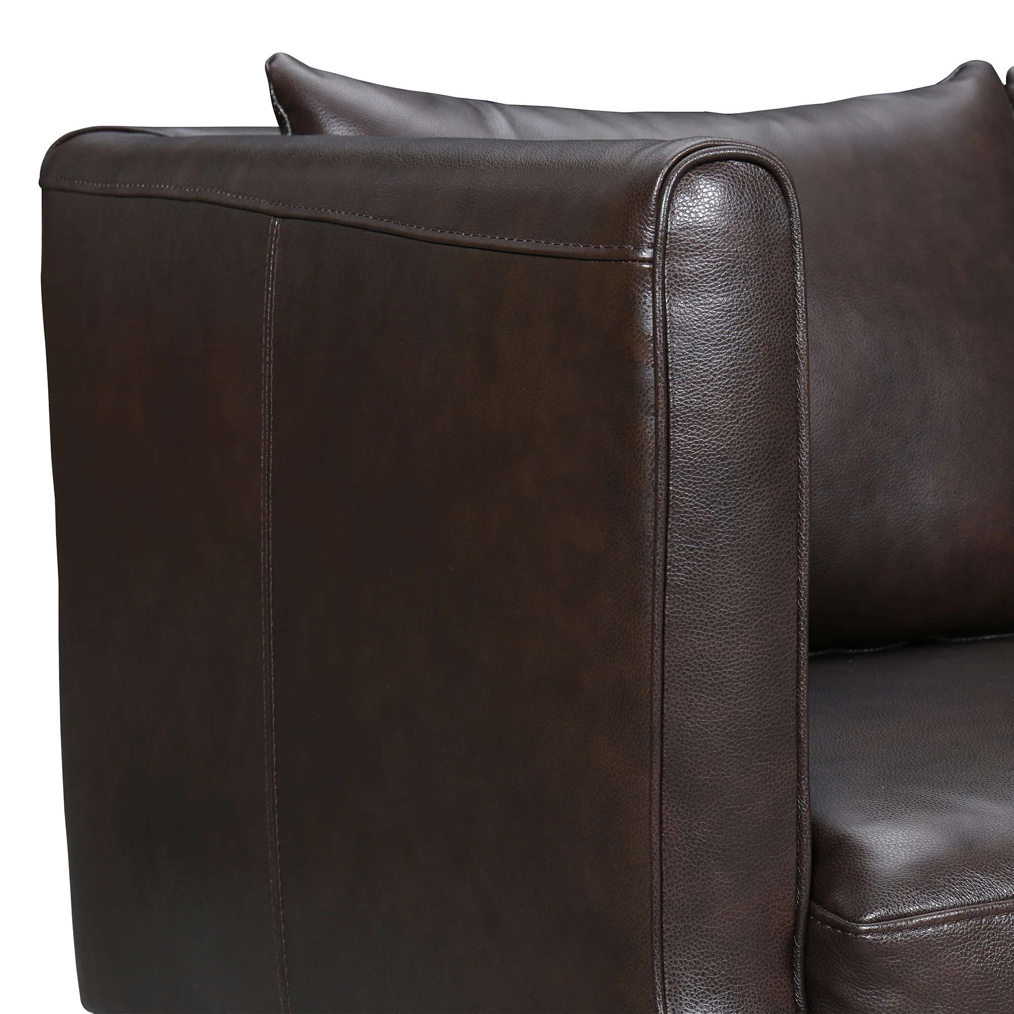 Vincenza 85" Dove Gray Leather Sofa By Armen Living - Image 15