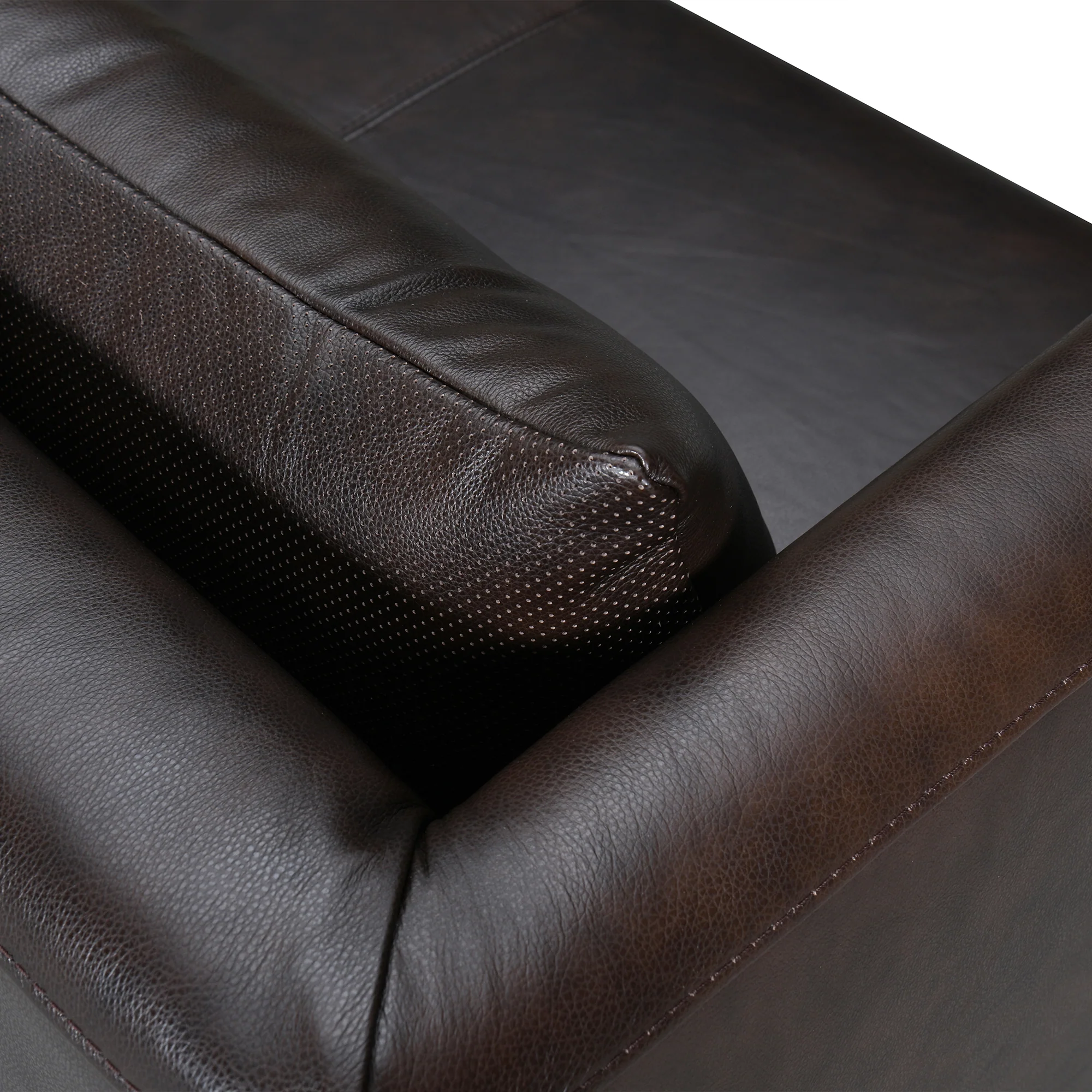 Vincenza 85" Dove Gray Leather Sofa By Armen Living - Image 16