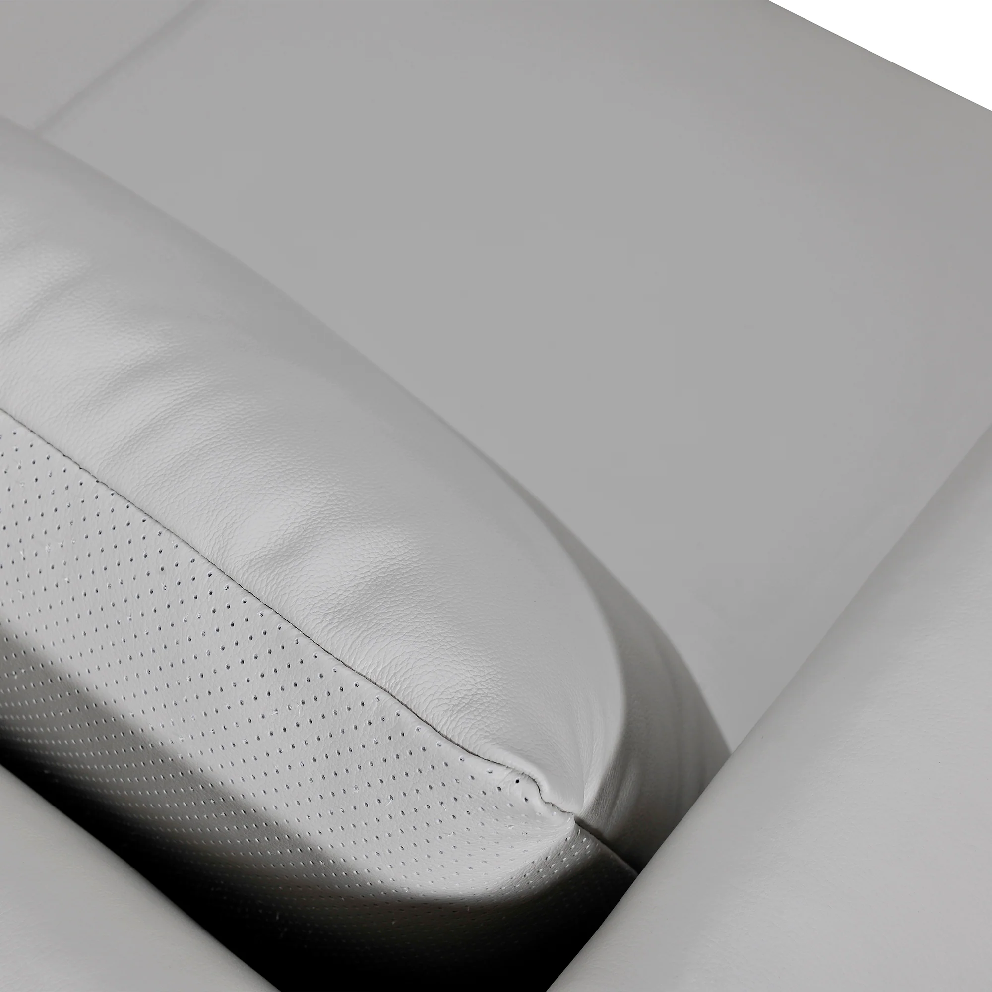 Vincenza 85" Dove Gray Leather Sofa By Armen Living - Image 7