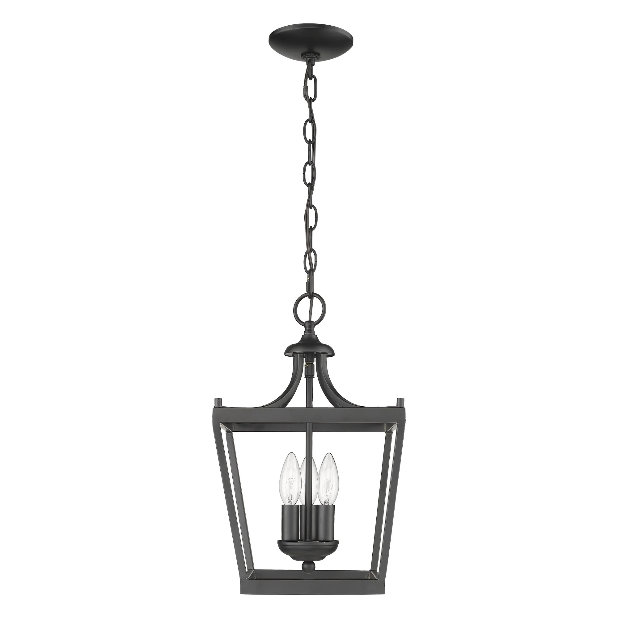 Vintage Black Metal Tapered Hanging Light By Homeroots - Image 3