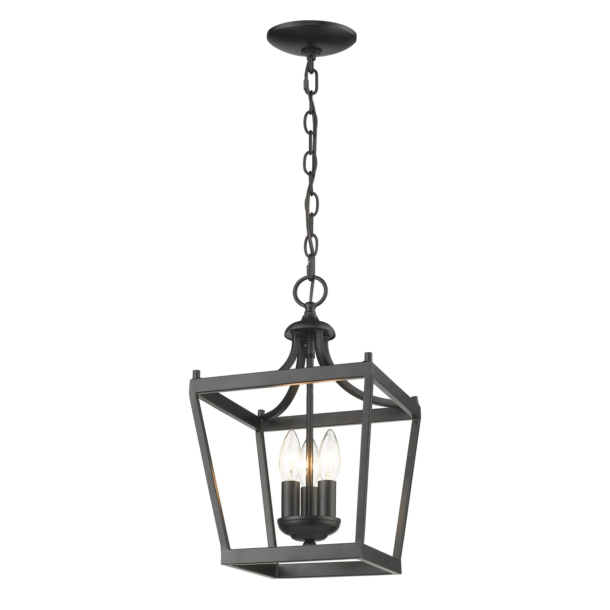 Vintage Black Metal Tapered Hanging Light By Homeroots - Image 5