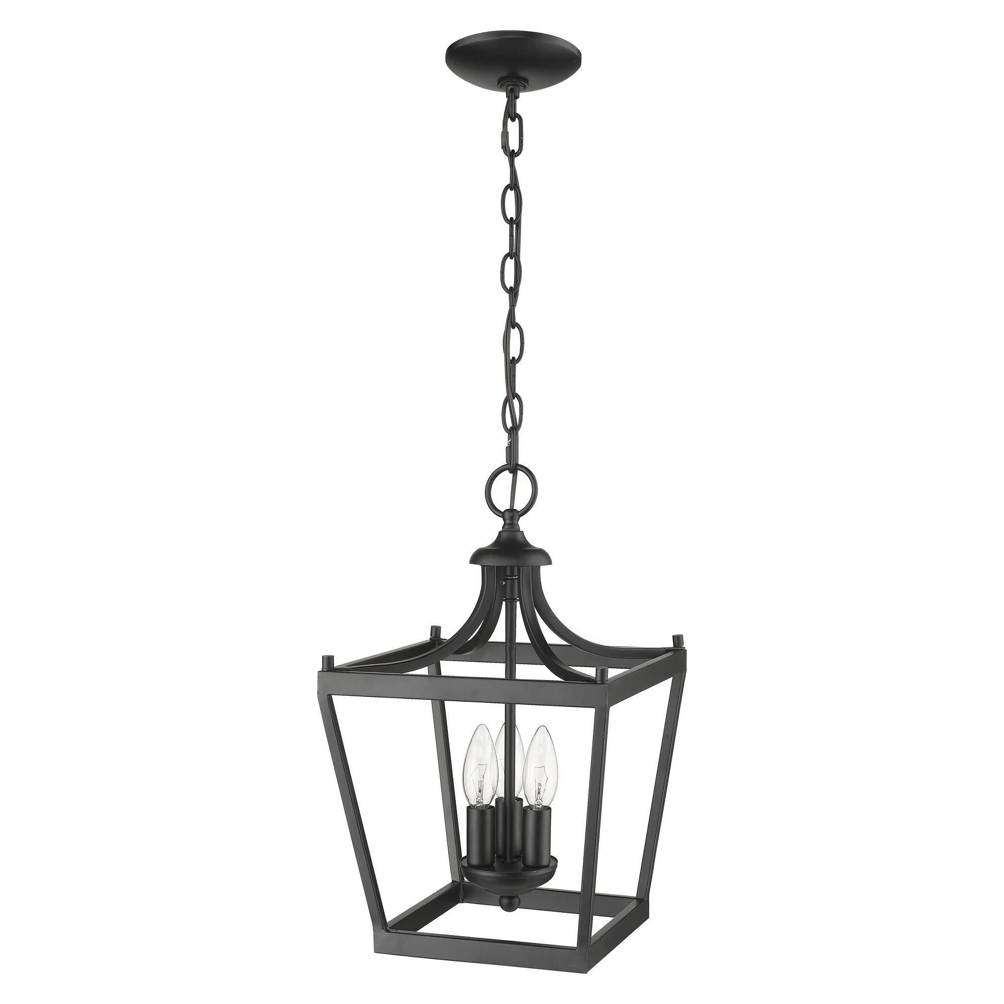 Vintage Black Metal Tapered Hanging Light By Homeroots - Image 7