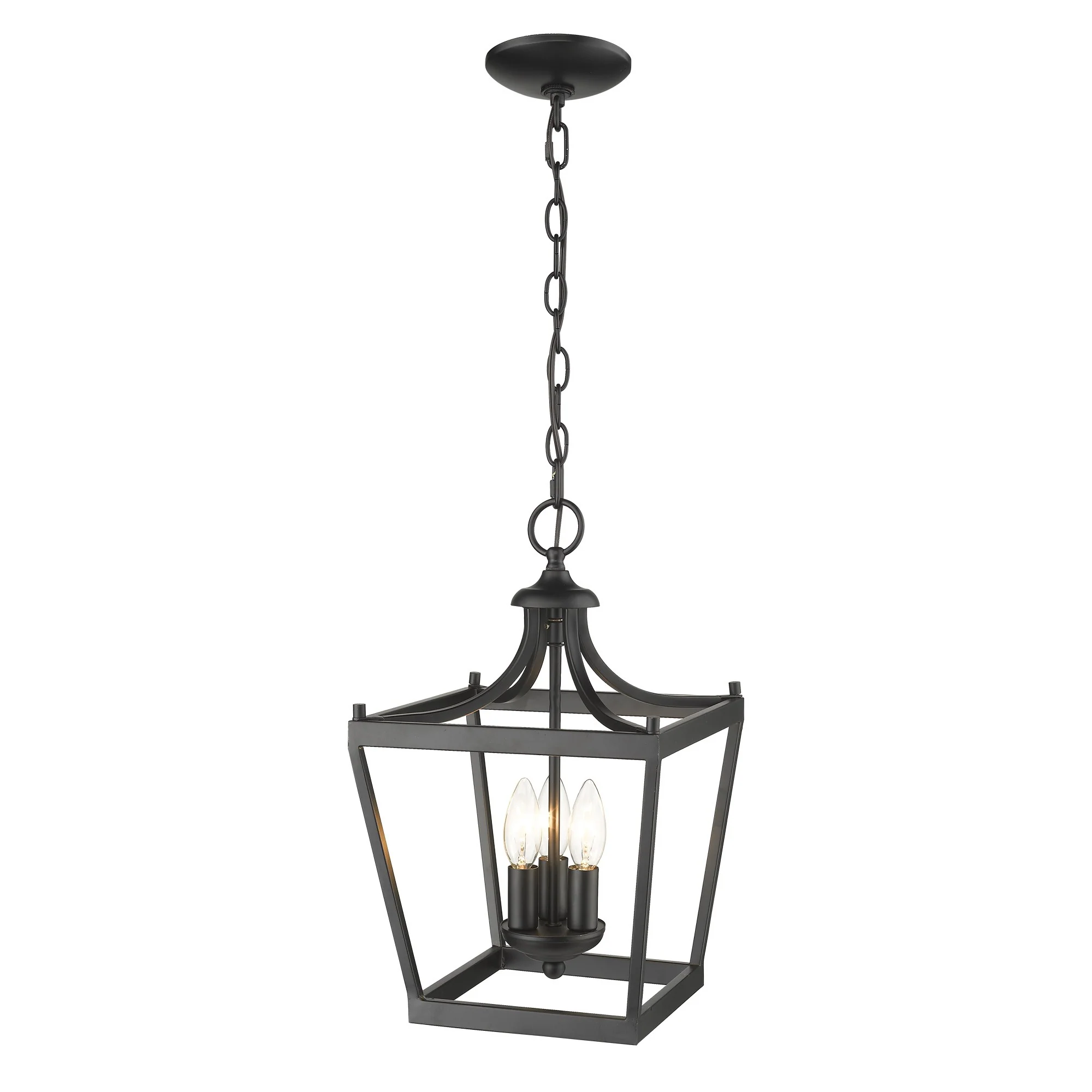 Vintage Black Metal Tapered Hanging Light By Homeroots - Image 8