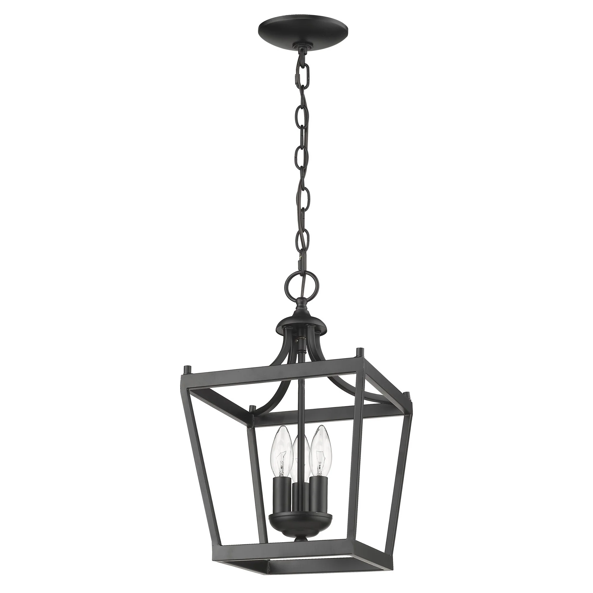 Vintage Black Metal Tapered Hanging Light By Homeroots - Image 9